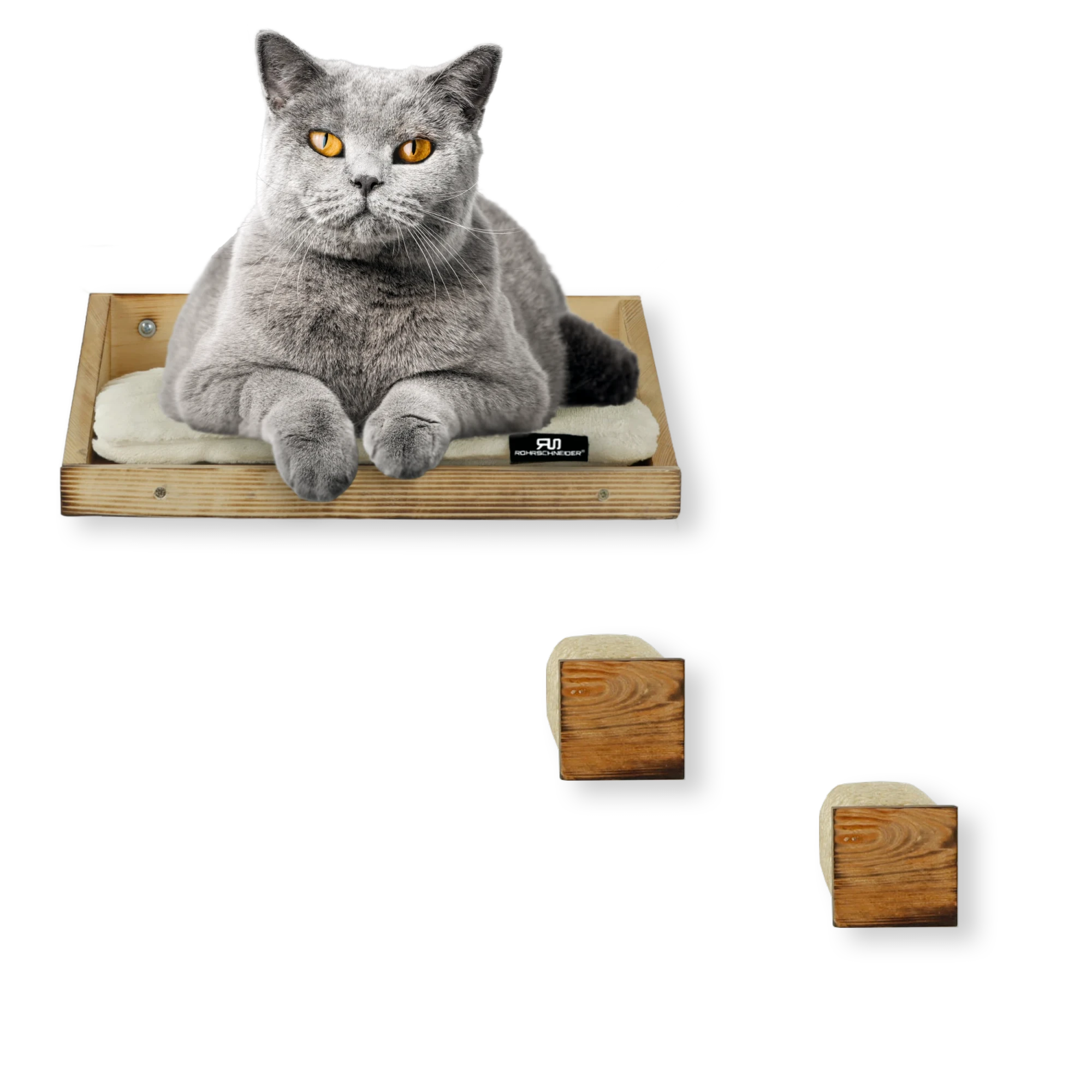 Rohrschneider RS 01140 Katzenkletterwand geflammt Kissen – Wandliege