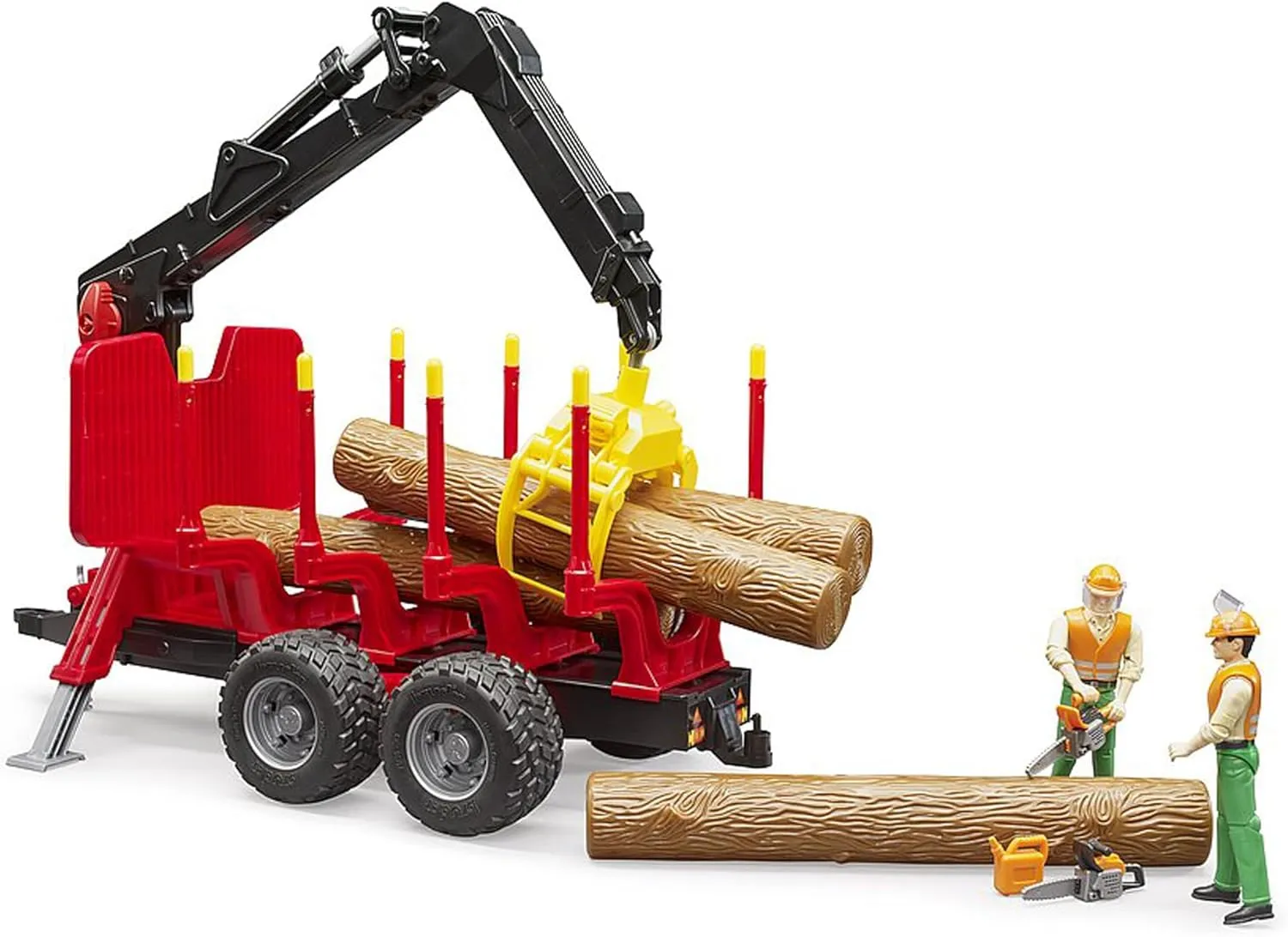 BRUDER 02252 - Rückeanhänger mit Ladekran, 4 Baumstämmen und Holzgreifer BRUDER 02252 - Rückeanhänger mit Ladekran, 4 Baumstämmen und Holzgreifer