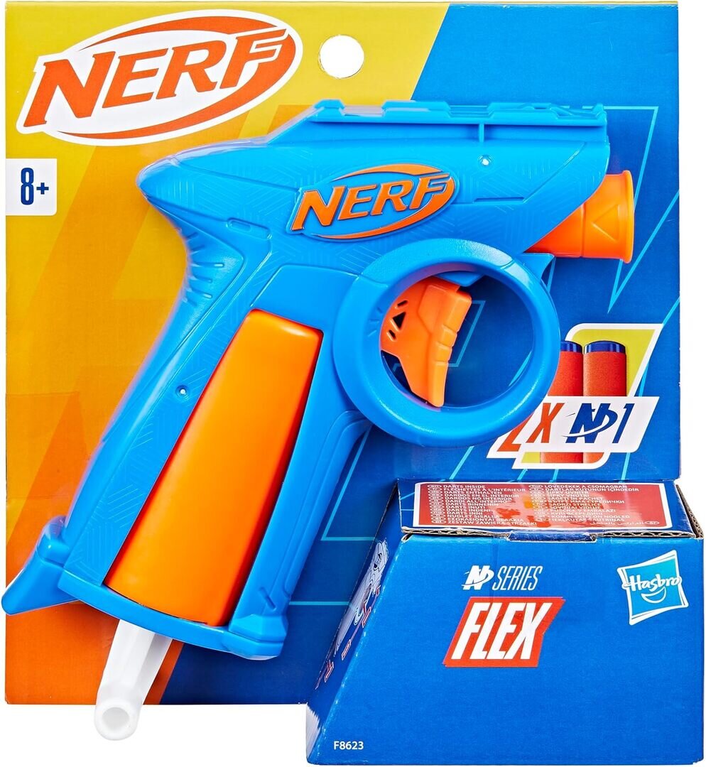 Nerf N Series Flex Dart-Blaster, 2 Nerf N1 Darts, nur kompatibel mit Nerf N Series Blastern Nerf N Series Flex Dart-Blaster, 2 Nerf N1 Darts, nur kompatibel mit Nerf N Series Blastern