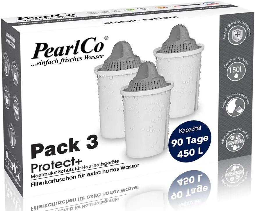 PEARLCO 261032 Protect+ Classic Filterkartuschen – 3er Pack – für sehr hartes Wasser PEARLCO 261032 Protect+ Classic Filterkartuschen – 3er Pack – für sehr hartes Wasser