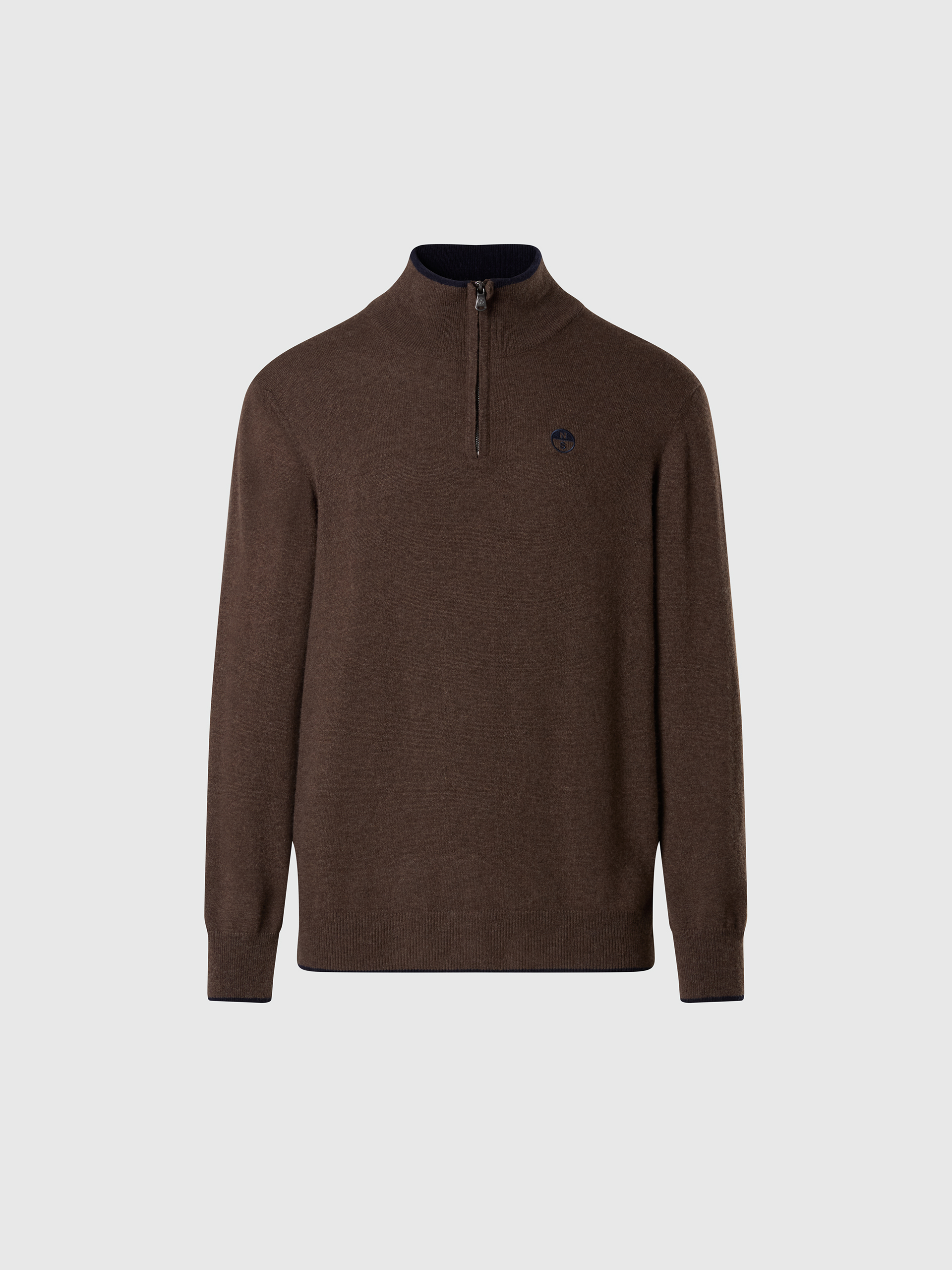 North Sails 699490/0146 PULLOVER, HALF ZIP, BRAUN
