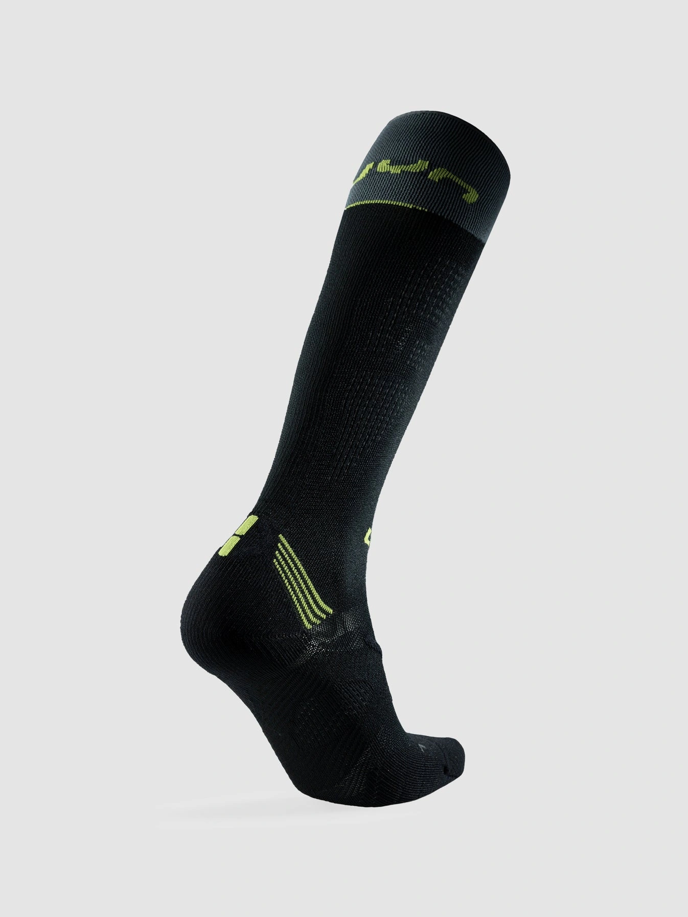 UYN Herren Kompressions-Laufsocken Compression One S100330B214 - Schwarz/Grau/Limette GR. 39/41