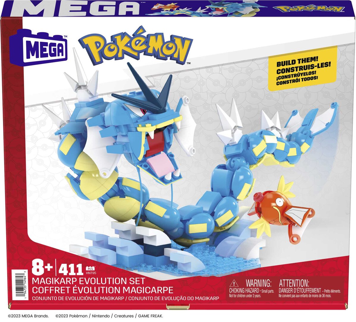 MEGA Pokémon Magikarp Evolution Set HNT95 Werbung, Plakat
