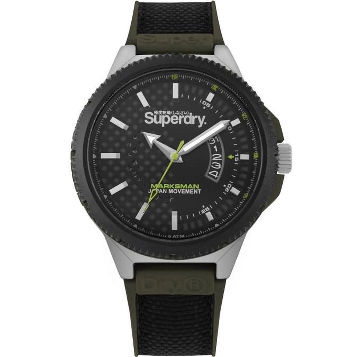 Superdry SYG245BN - Herren-Analoguhr, 45 mm, Stahl, Kautschuk, 10 ATM Superdry SYG245BN - Herren-Analoguhr, 45 mm, Stahl, Kautschuk, 10 ATM
