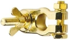 GSI GBTAP, Batterie-Klemme, Plus, vergoldet M8, Anschluss für Ringkabelschuhe 2x10MM² Klammer, Gerät, Werkzeug