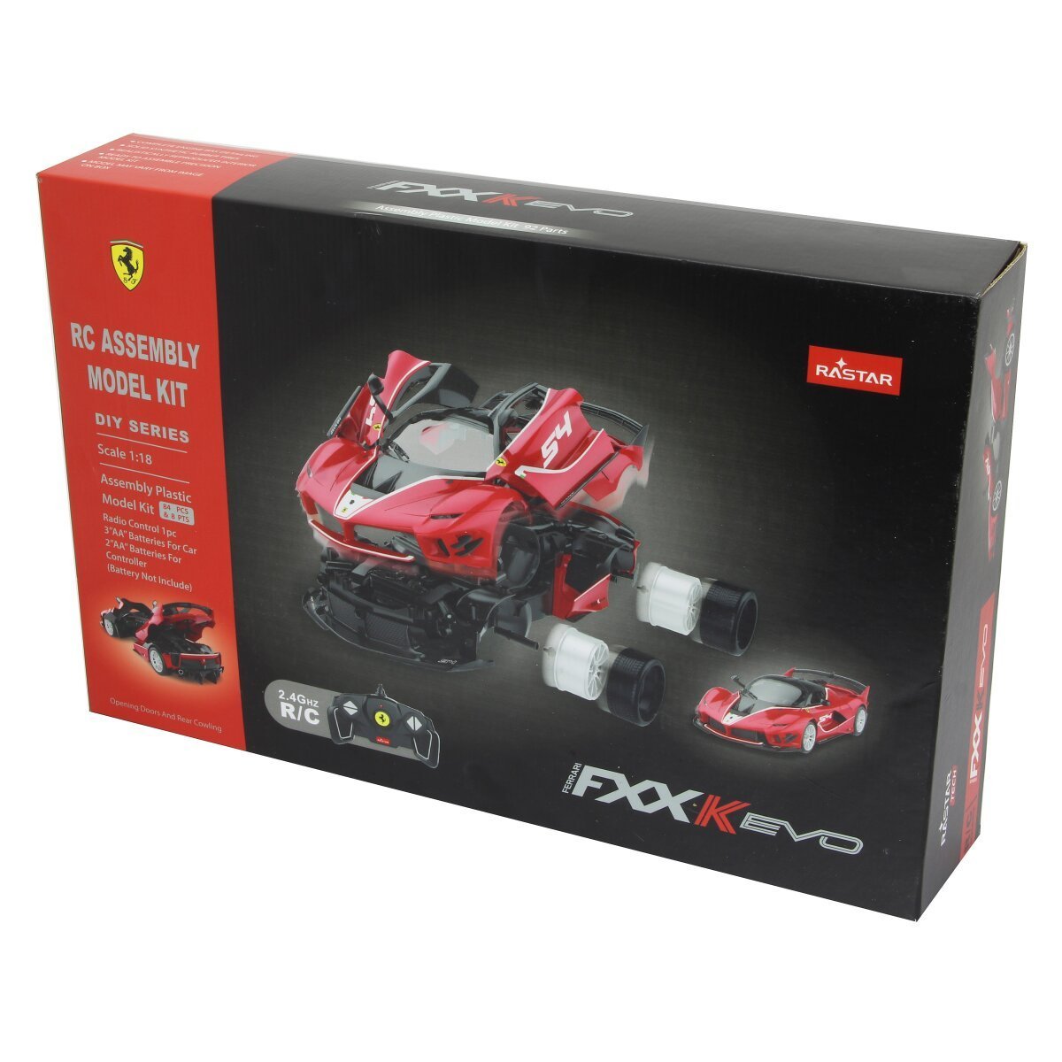 JAMARA Ferrari FXX K Evo 1:18 rot 2,4GHz Bausatz ab 8 Jahren