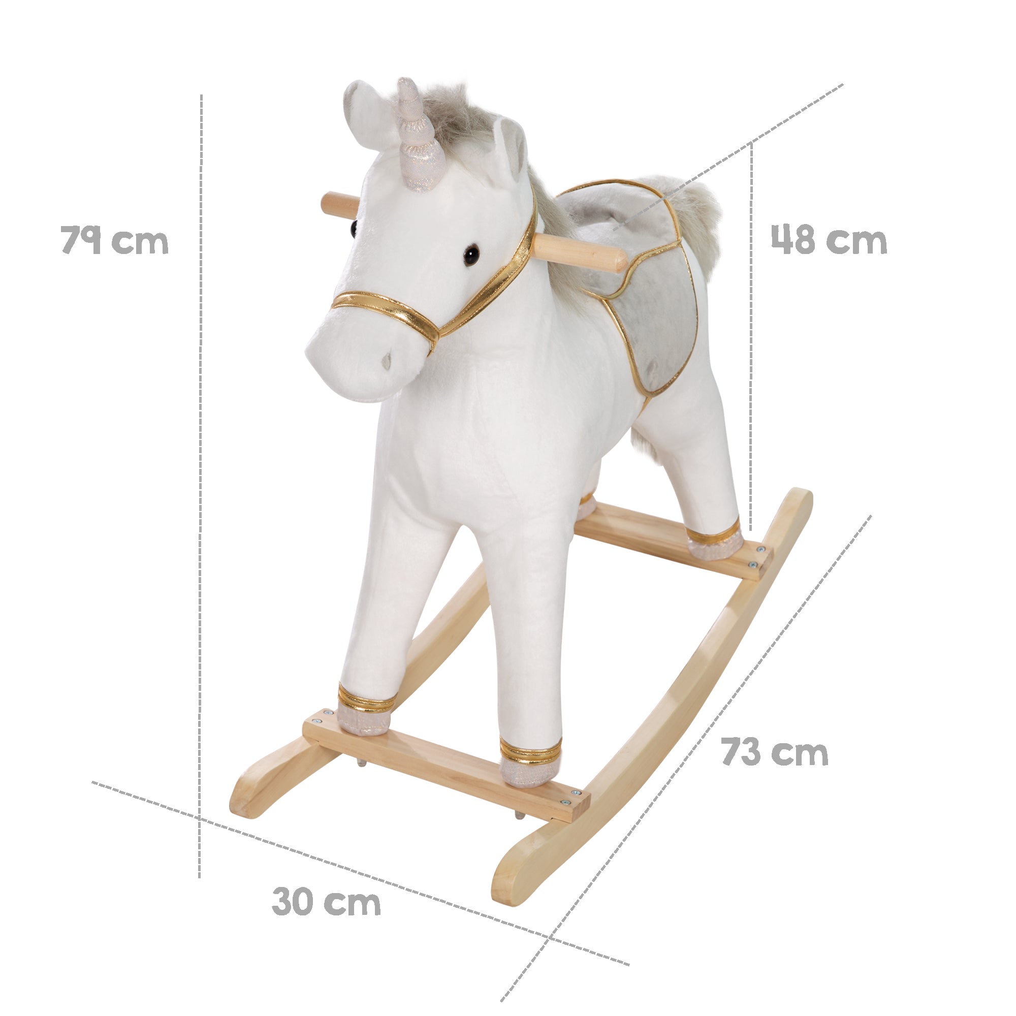 Roba 460120 Schaukeleinhorn groß weiß – Spielen & Spaß - Bild 4 Roba 460120 Schaukeleinhorn groß weiß – Spielen & Spaß - Produktbild 4