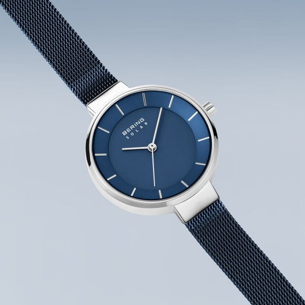 Bering 14631-307 Damenuhr, Milanaise/Solar, Blau Bering 14631-307 Damenuhr, Milanaise/Solar, Blau