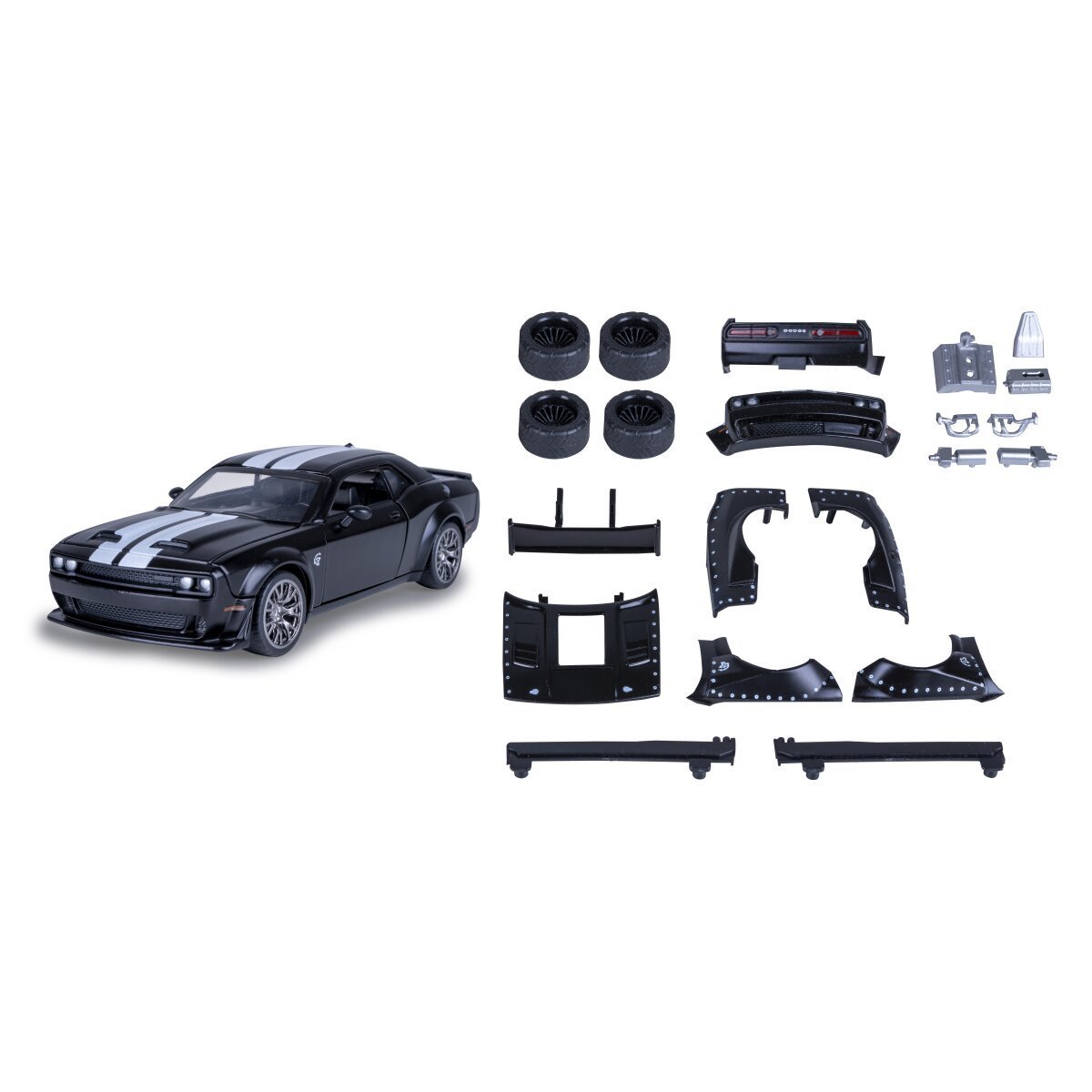 JAMARA Dodge Challenger SRT Jailbreak Diecast 1:36 schwarz 2in1 ab 3 Jahren