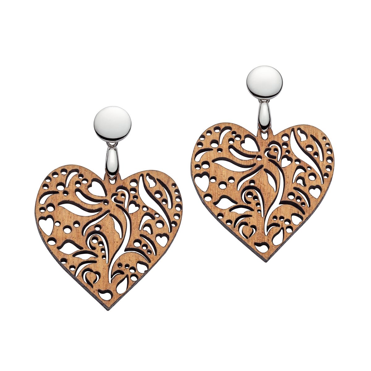 WAIDZEIT O12B Ohrringe Coeur de Fleur Barrique