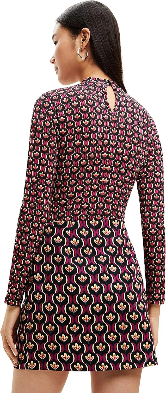 Desigual Damen Body - Mehrfarbiger Body mit Retro-Muster 22WWQK213028 GR. M Desigual Damen Body - Mehrfarbiger Body mit Retro-Muster 22WWQK213028 GR. M