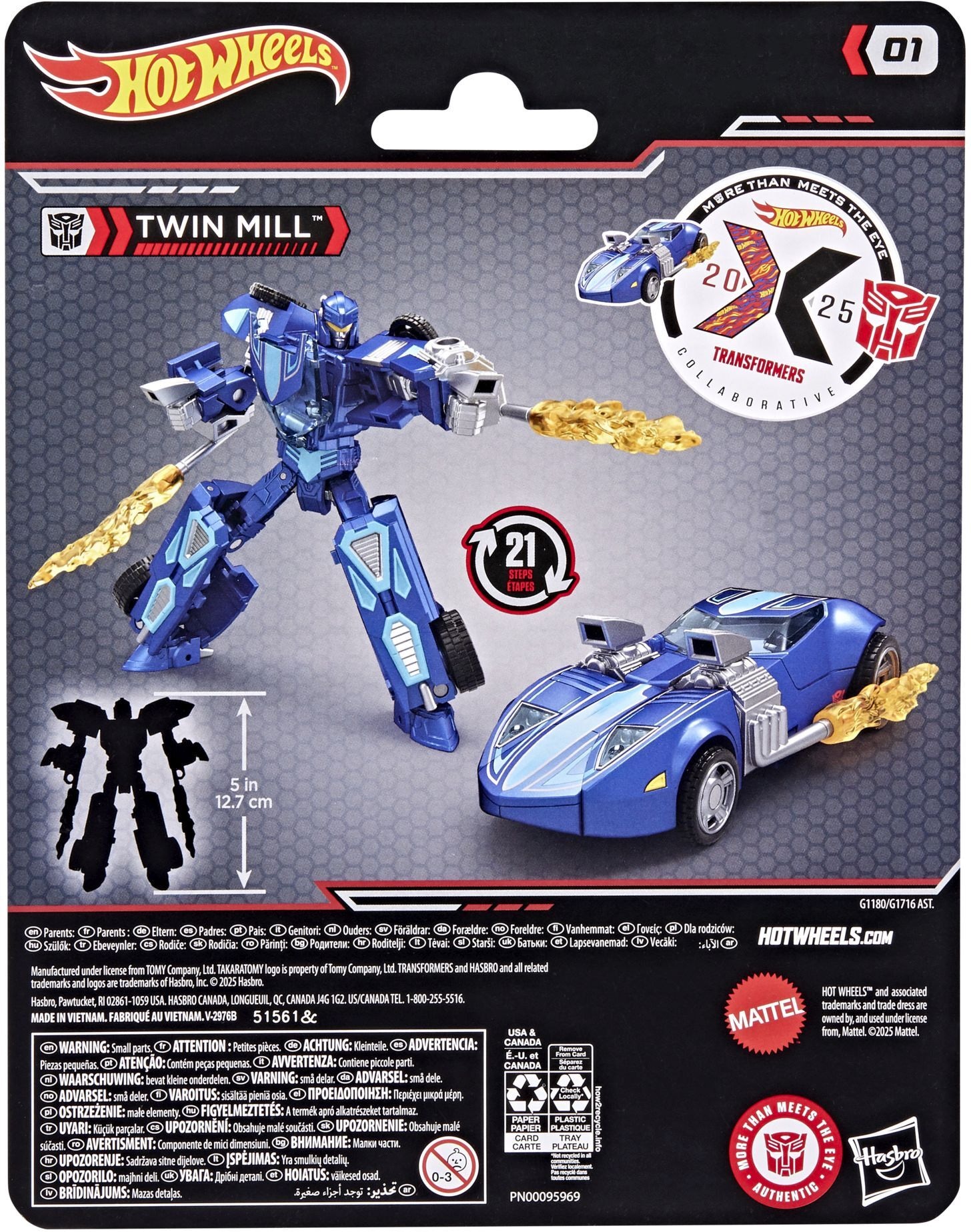 Transformers Collaborative Hot Wheels X Transformers Twin Millä - Hasbro - HASBRO G11805X0 Produktfoto - Hasbro - Transformers Collaborative Hot Wheels X Transformers Twin Millä - Modell HASBRO G11805X0