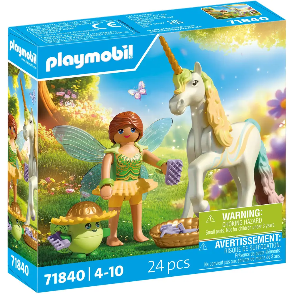 PLAYMOBIL, 71840, Sammeleinhorn, Regenbogenblume, mit, Fee PLAYMOBIL 71840 Sammeleinhorn Regenbogenblume mit Fee