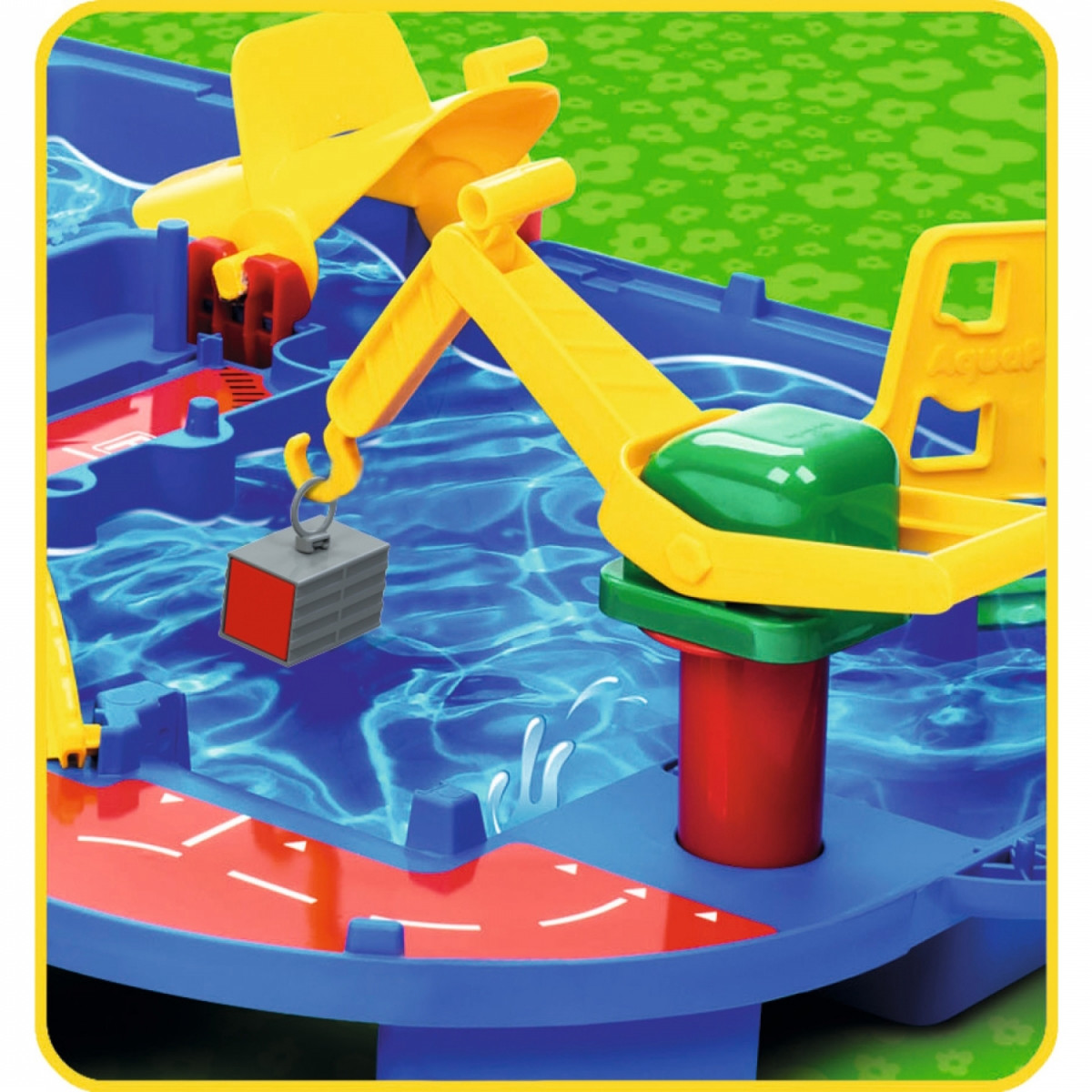 Aquaplay 8700001501 Start Set - Wasserbahn für wenig Platz mit 21 Teilen inklusive 1 Hippo Wilma, Amphibienauto und Containerboot Aquaplay 8700001501 Start Set - Wasserbahn für wenig Platz mit 21 Teilen inklusive 1 Hippo Wilma, Amphibienauto und Containerboot