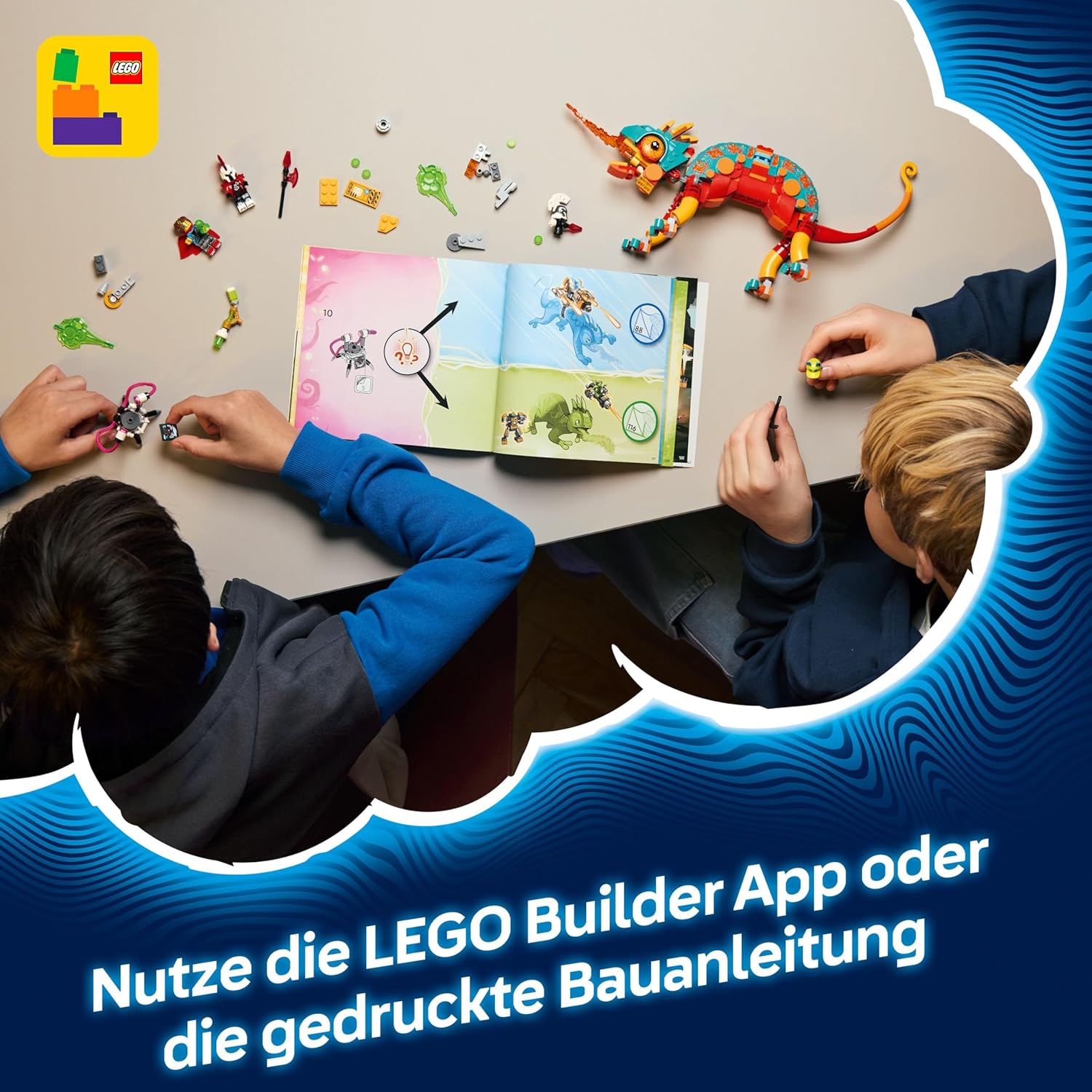 LEGO® DREAMZzz 71492 Mateos Feuer-Chamäleon Werbung, Plakat, Person, Junge, Kind