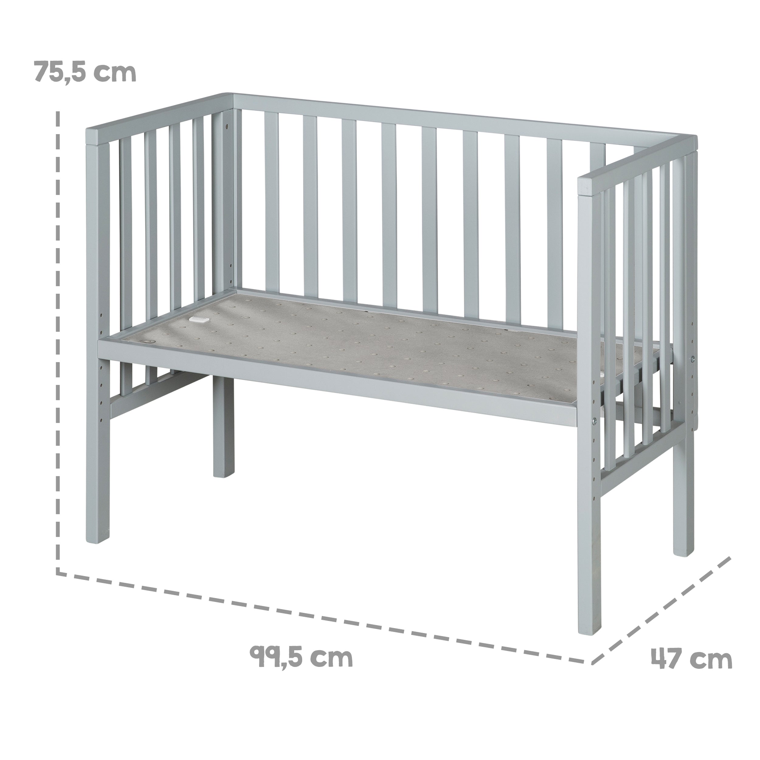 Roba 8970TP8V230 Beistellbett 2in1 roba Style grau taupe – Stubenbetten - Bild 5 Roba 8970TP8V230 Beistellbett 2in1 roba Style grau taupe – Stubenbetten - Produktbild 5