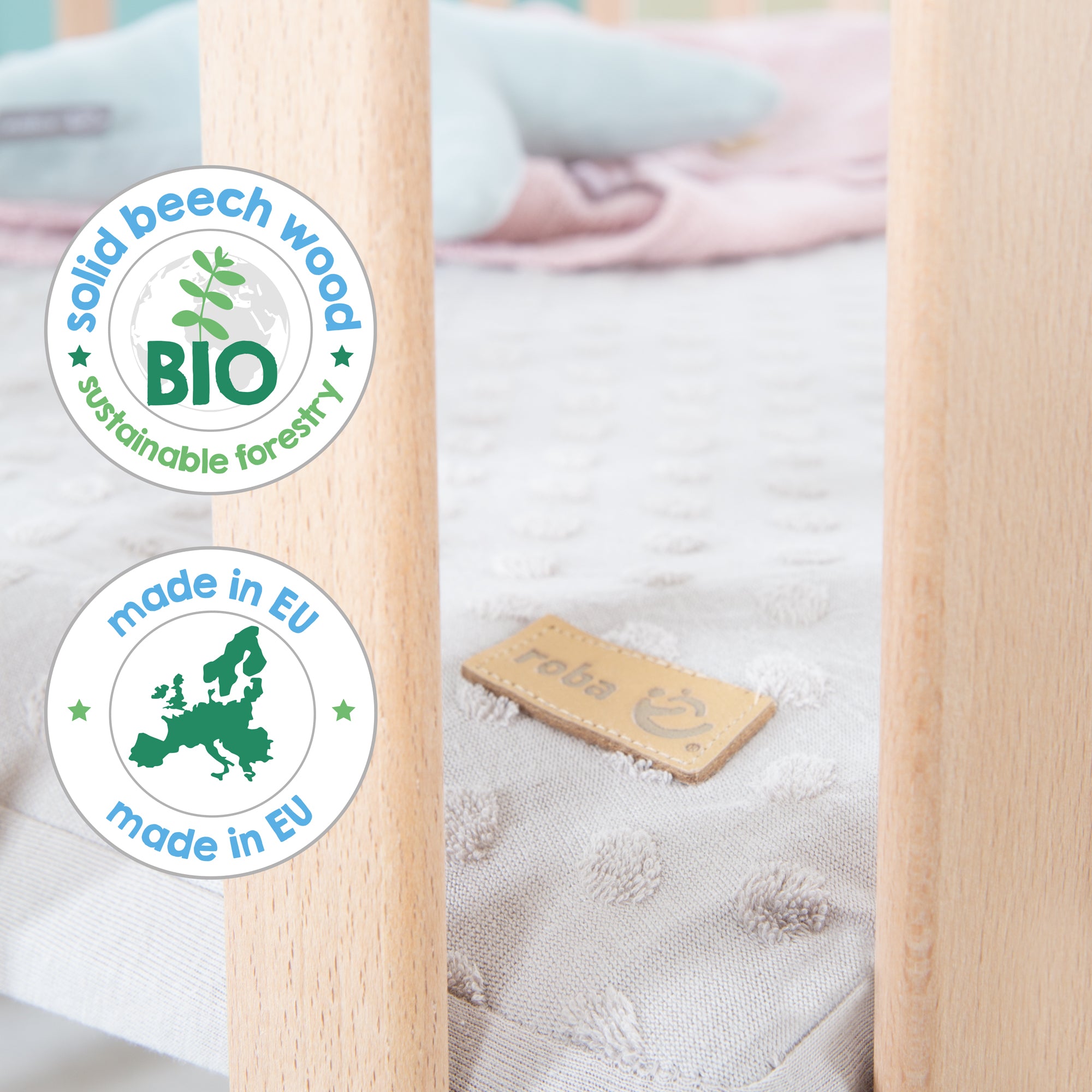 Roba 0232NAG227 Laufgitter 6-eckig Lil Planet grau Bio Buche natur - Bild 10 Roba 0232NAG227 Laufgitter 6-eckig Lil Planet grau Bio Buche natur - Produktbild 10