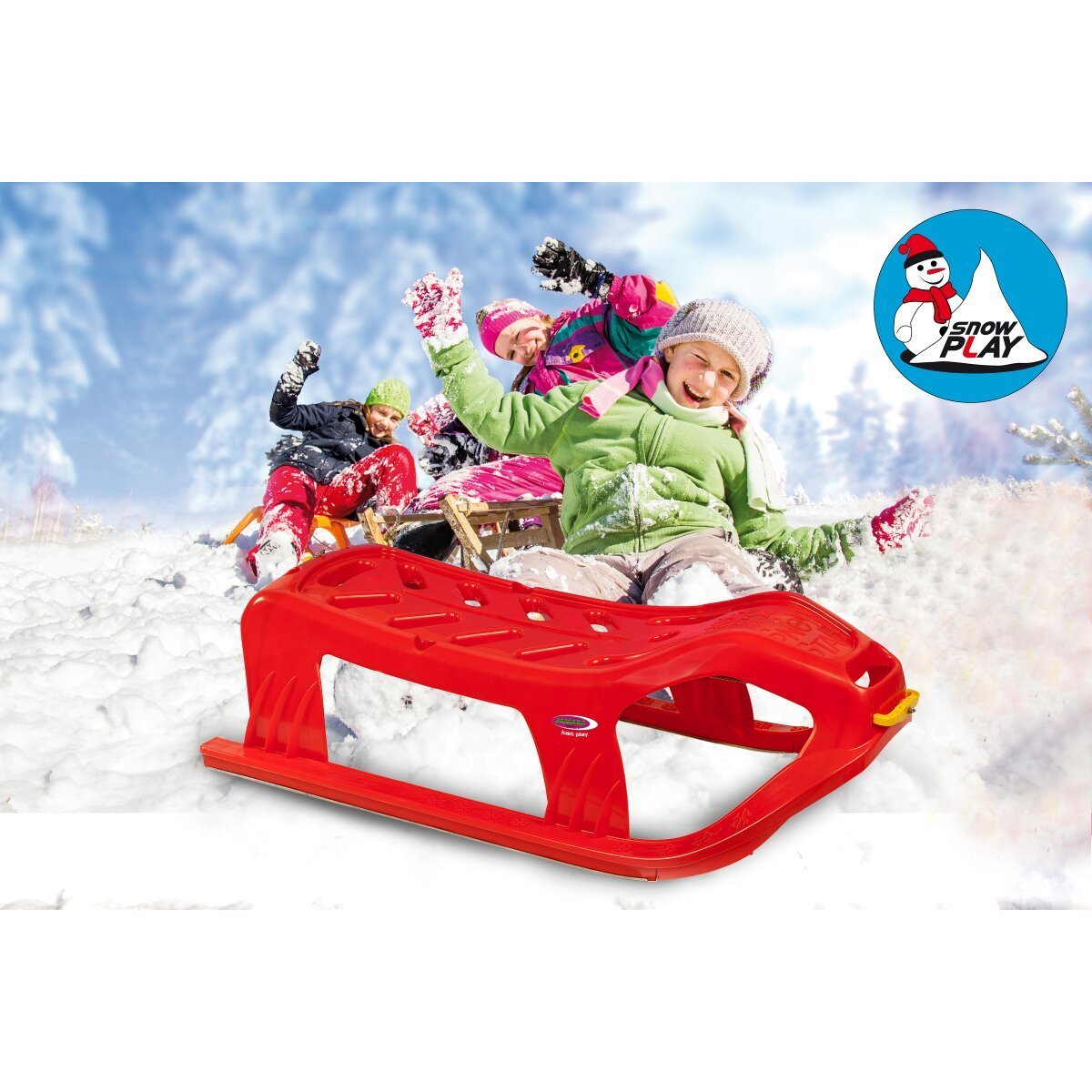 JAMARA Snow Play Schlitten Snow-Star 90cm rot ab 3 Jahren