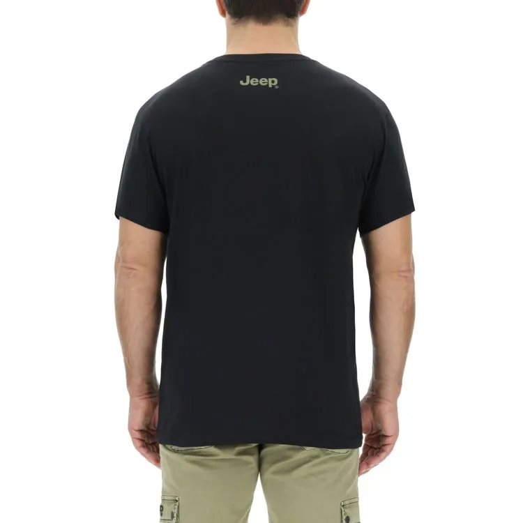 JEEP Herren T-Shirt O103347BK - Schwarz mit großem Stern-Print GR. XXL JEEP Herren T-Shirt O103347BK - Schwarz mit großem Stern-Print GR. XXL