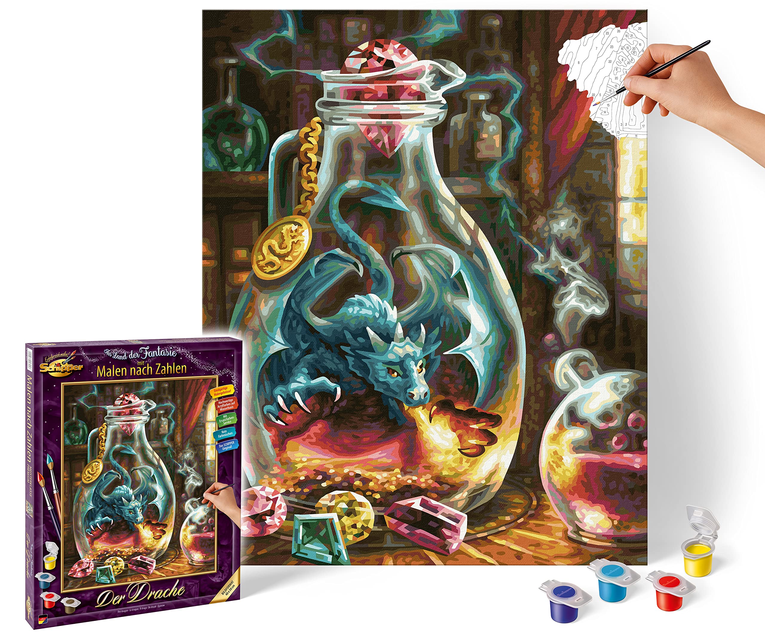 Schipper Mnz Der Drache Mystisches Malset Für Fantasy-Fans 609130845 Krug, Pinsel, Gerät, Werkzeug