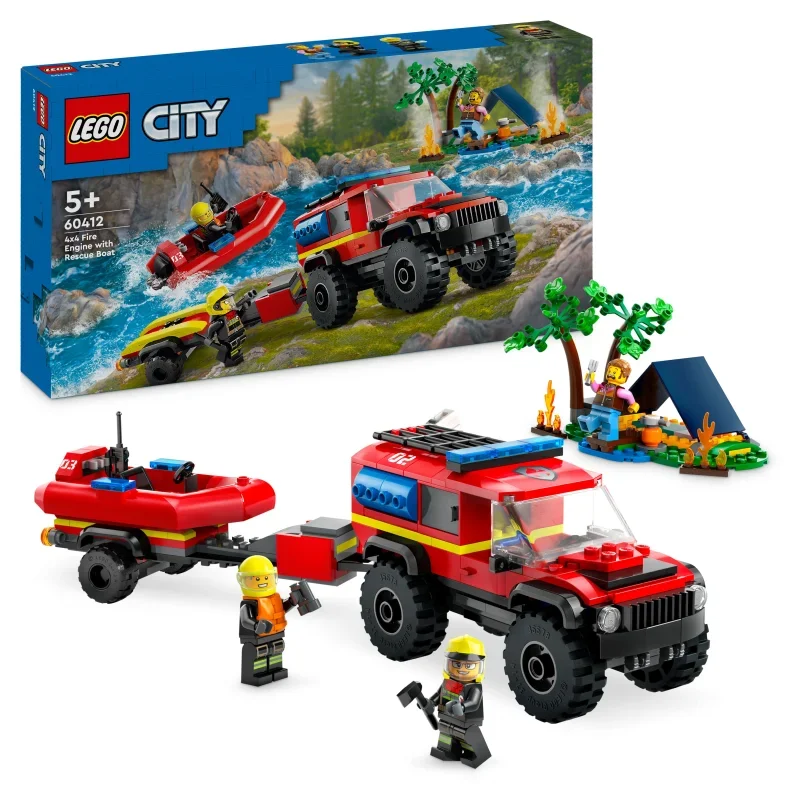 LEGO, 60412, Feuerwehrgeländewagen, Mit, Rettungsboot