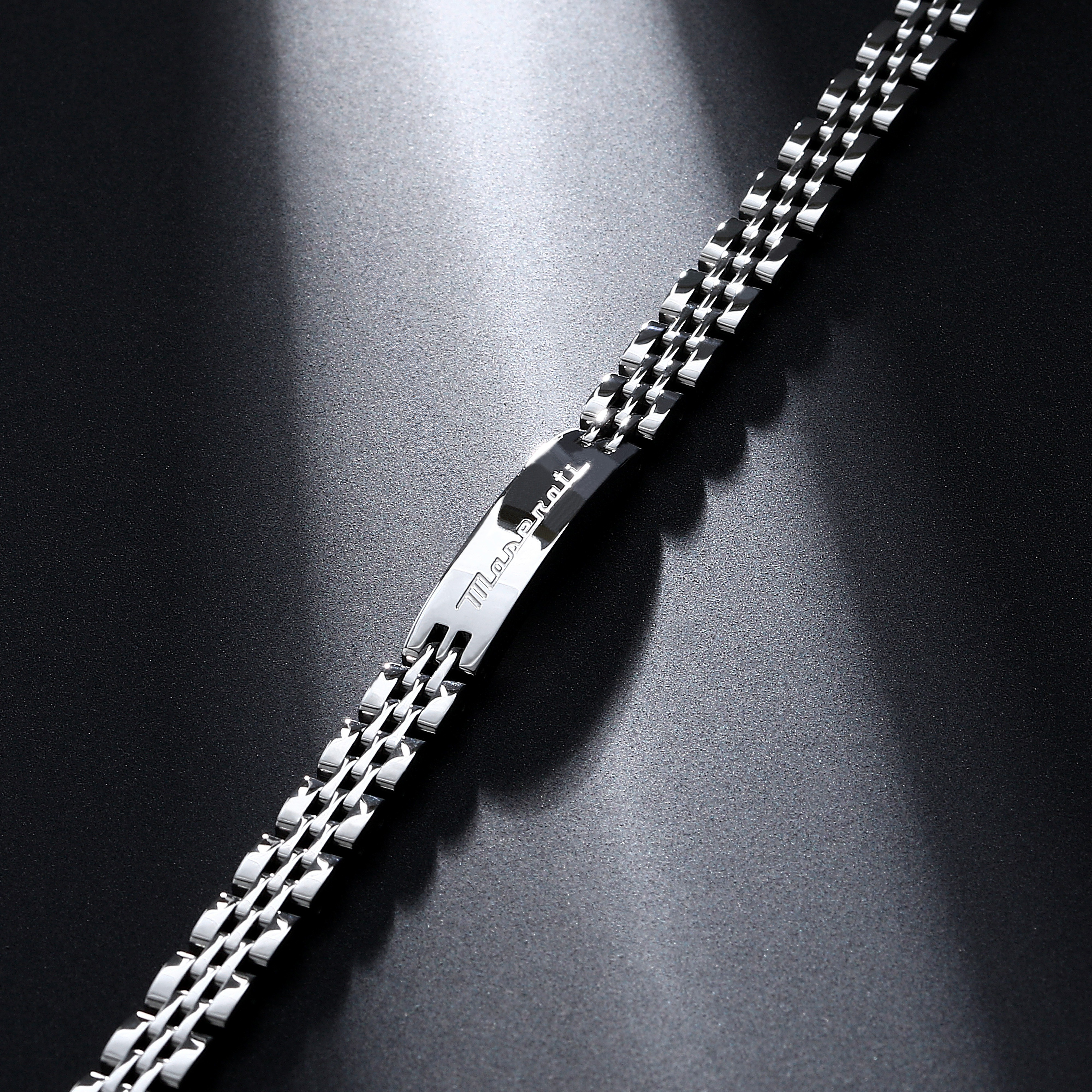 Maserati Armband Herren Iconic silber 18 5+3cm Maserati Armband Herren Iconic silber 18 5+3cm
