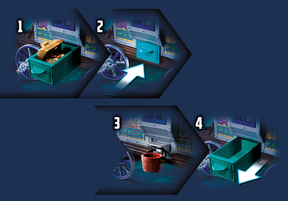 PLAYMOBIL 70903 Violet Vale - Händlerkutsche Maschine, Rad