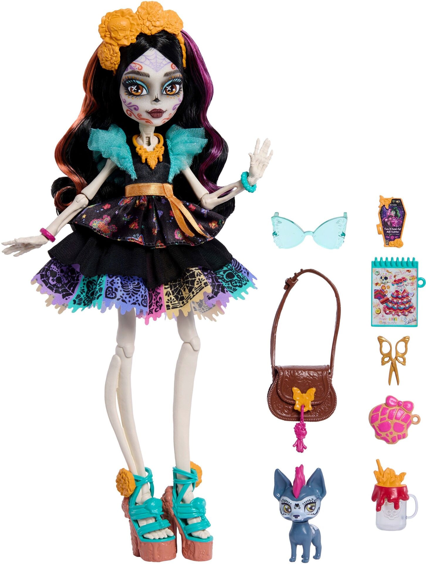 Monster High Skelita Puppe - Mattel - MATTEL JHK34 Puppe - Mattel - Monster High Skelita Puppe - Modell MATTEL JHK34 Produktbild fuer Online-Shop