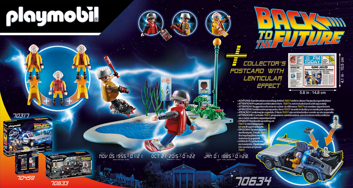 PLAYMOBIL 70634 Back to the Future Part II Verfolgung mit Hoverboard Werbung, Plakat, Person, Rad, Auto