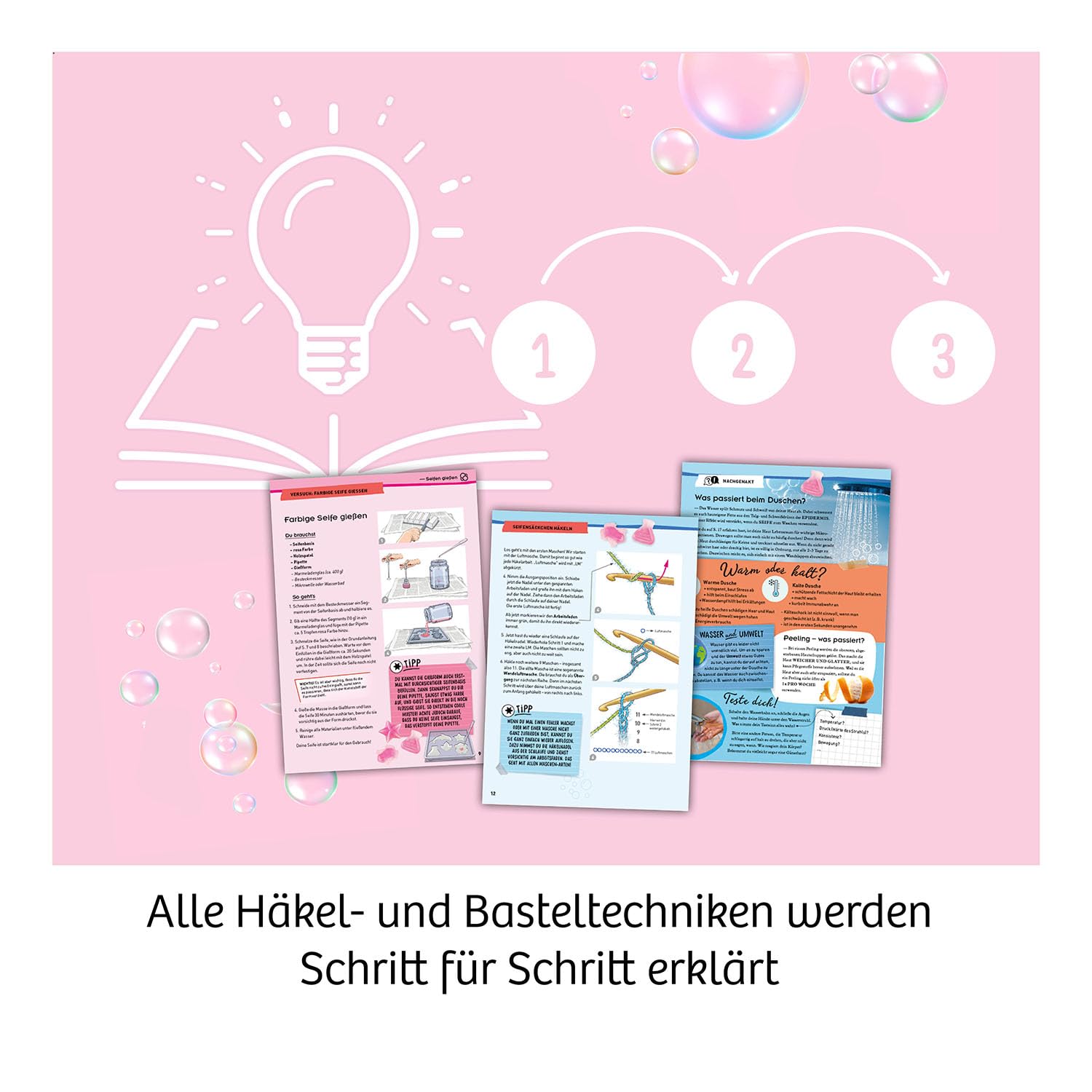 Kosmos Dusch-Accessoires - Kreative Seifen-Experimente & Duschspaß Für Kinder 671600 Werbung, Plakat, Seite, Text
