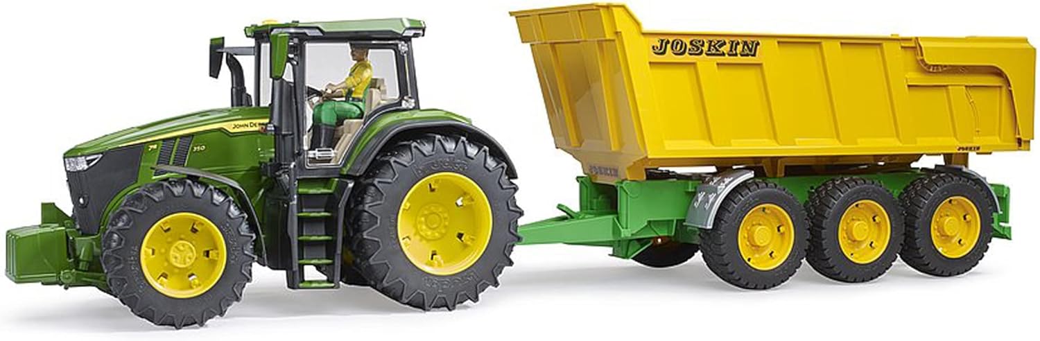 BRUDER 02212 - Joskin Wannenkippanhänger Traktor, Fahrzeug, Rad, Bulldozer, Person