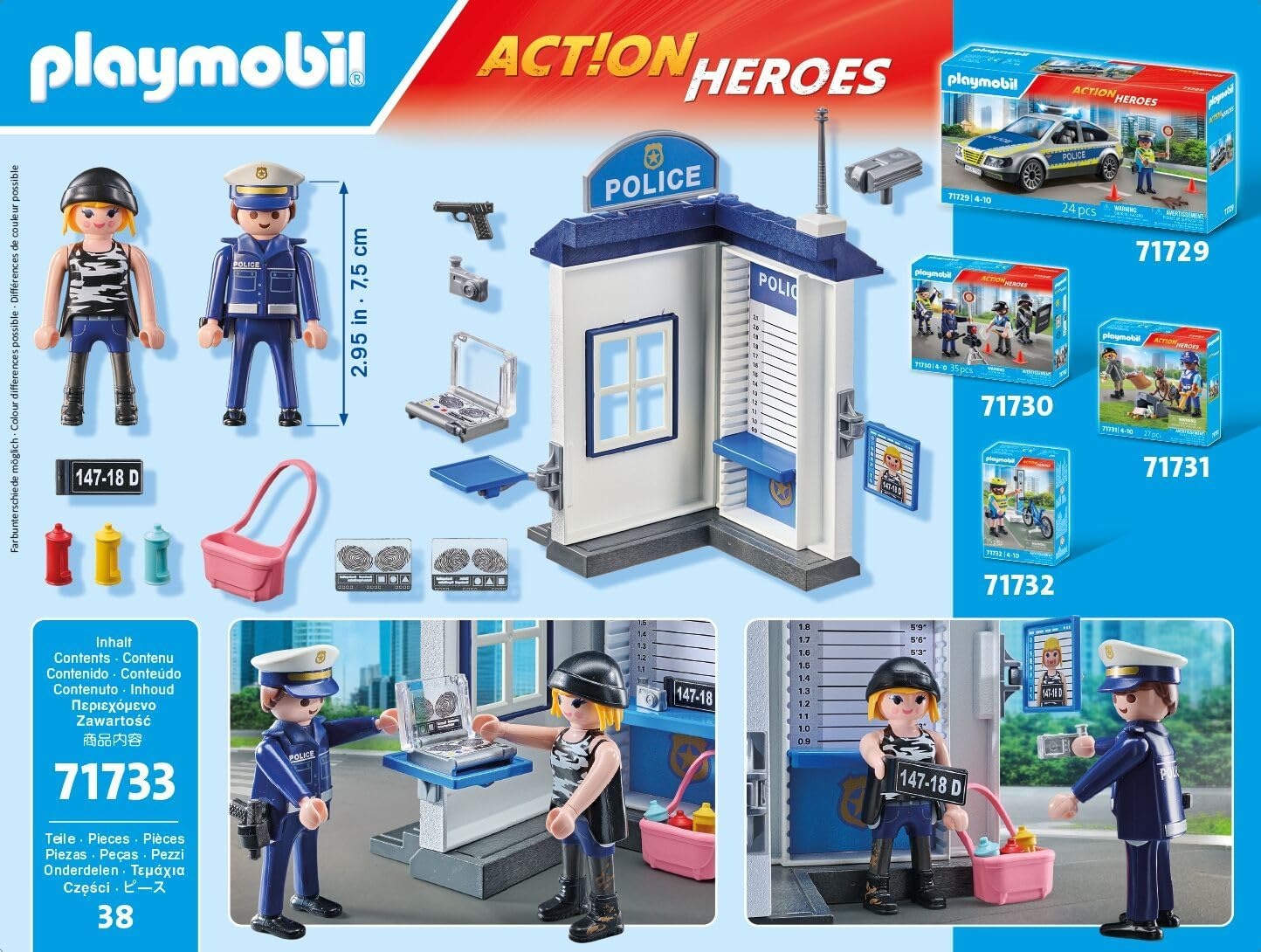 PLAYMOBIL 71733 - Action Heroes: Polizei Ermittlungszimmer mit Zubehör Person, Junge, Kind, Männlich, Kiosk