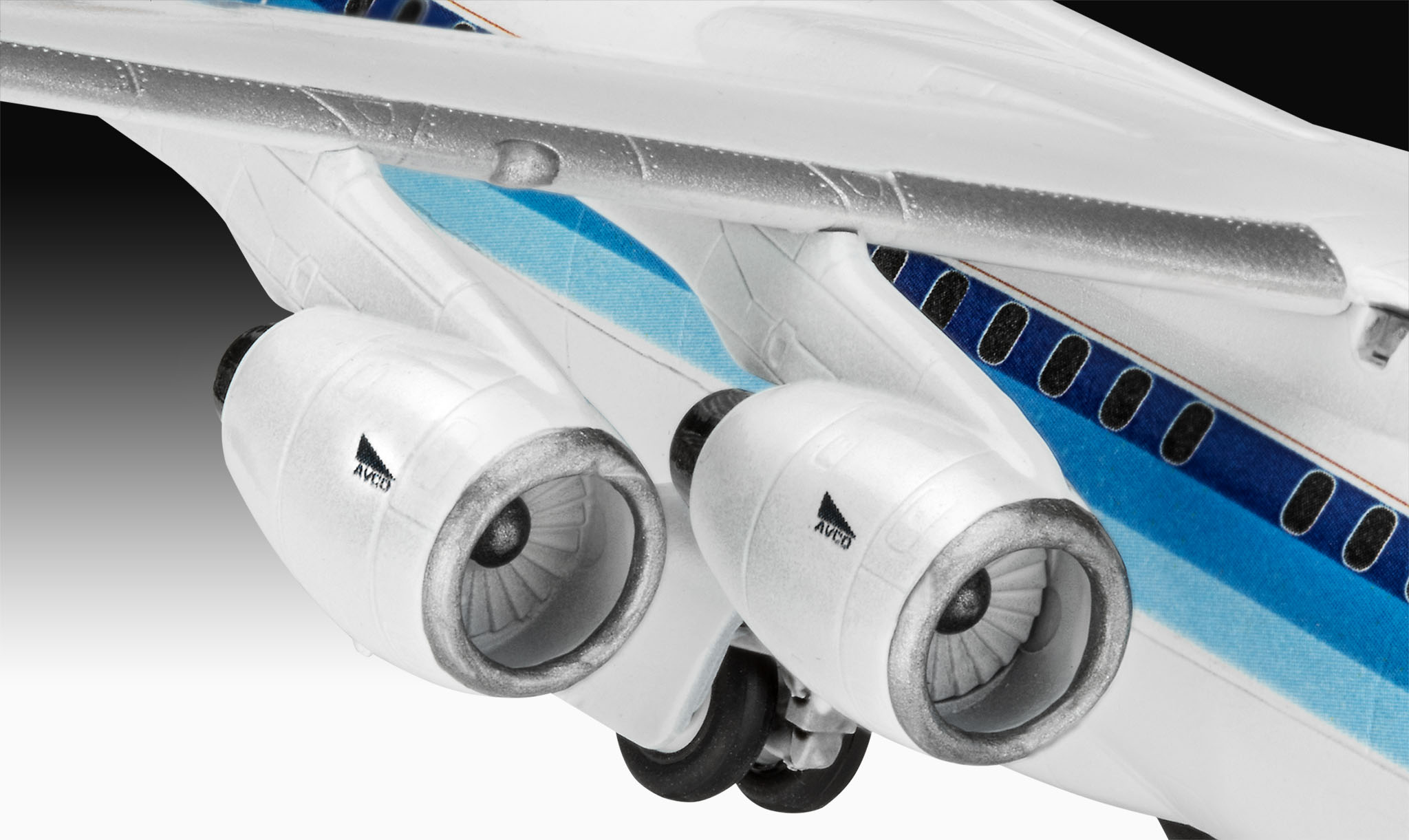 Revell 63791 Model Set BAE 146-200 “AirUK” Flugzeug, Fahrzeug, Maschine, Rad, Auto