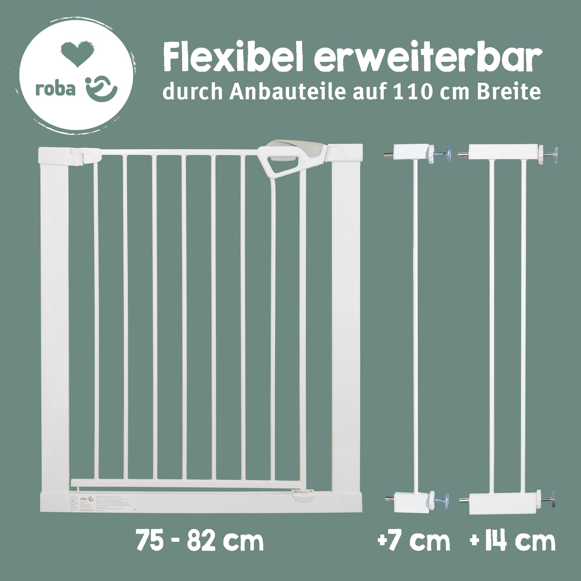 Roba 215047WE Türschutzgitter Metall weiß - Bild 10 Roba 215047WE Türschutzgitter Metall weiß - Produktbild 10
