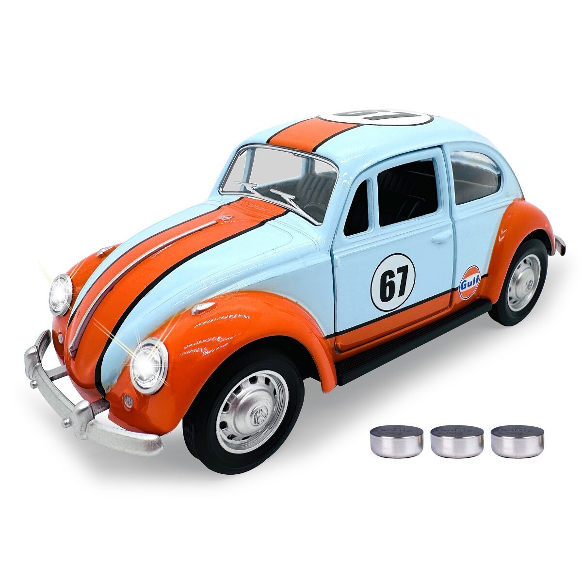 JAMARA Volkswagen Classical Beetle 1967 Diecast 1:28 hellblau inkl. Knopfzellen ab 3 Jahren JAMARA Volkswagen Classical Beetle 1967 Diecast 1:28 hellblau inkl. Knopfzellen ab 3 Jahren