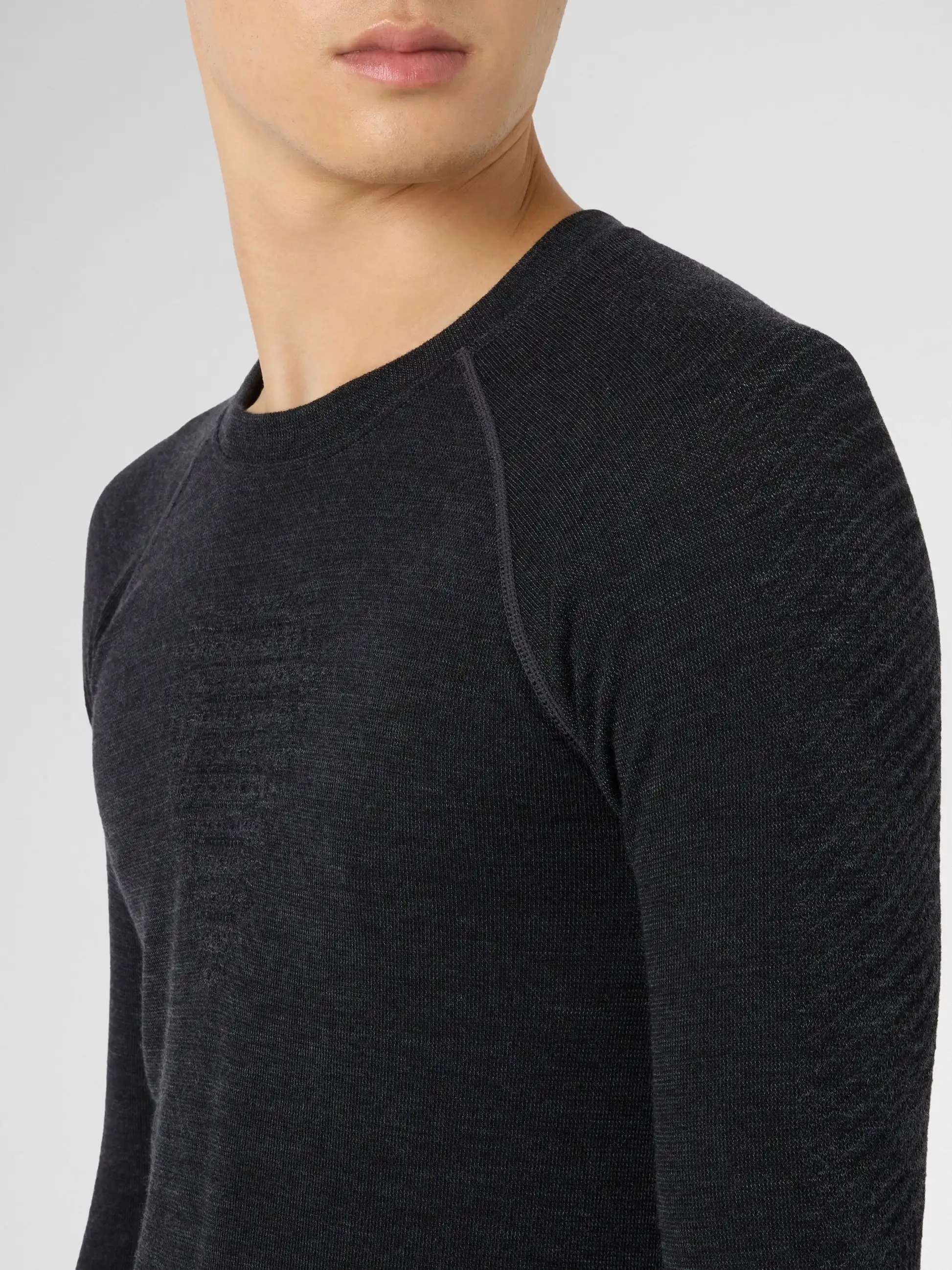 UYN Herren Cashmere Biotech UW Shirt LG_SL U100563J247 - Grey Rock/Schwarz GR. L/XL UYN Herren Cashmere Biotech UW Shirt LG_SL U100563J247 - Grey Rock/Schwarz GR. L/XL
