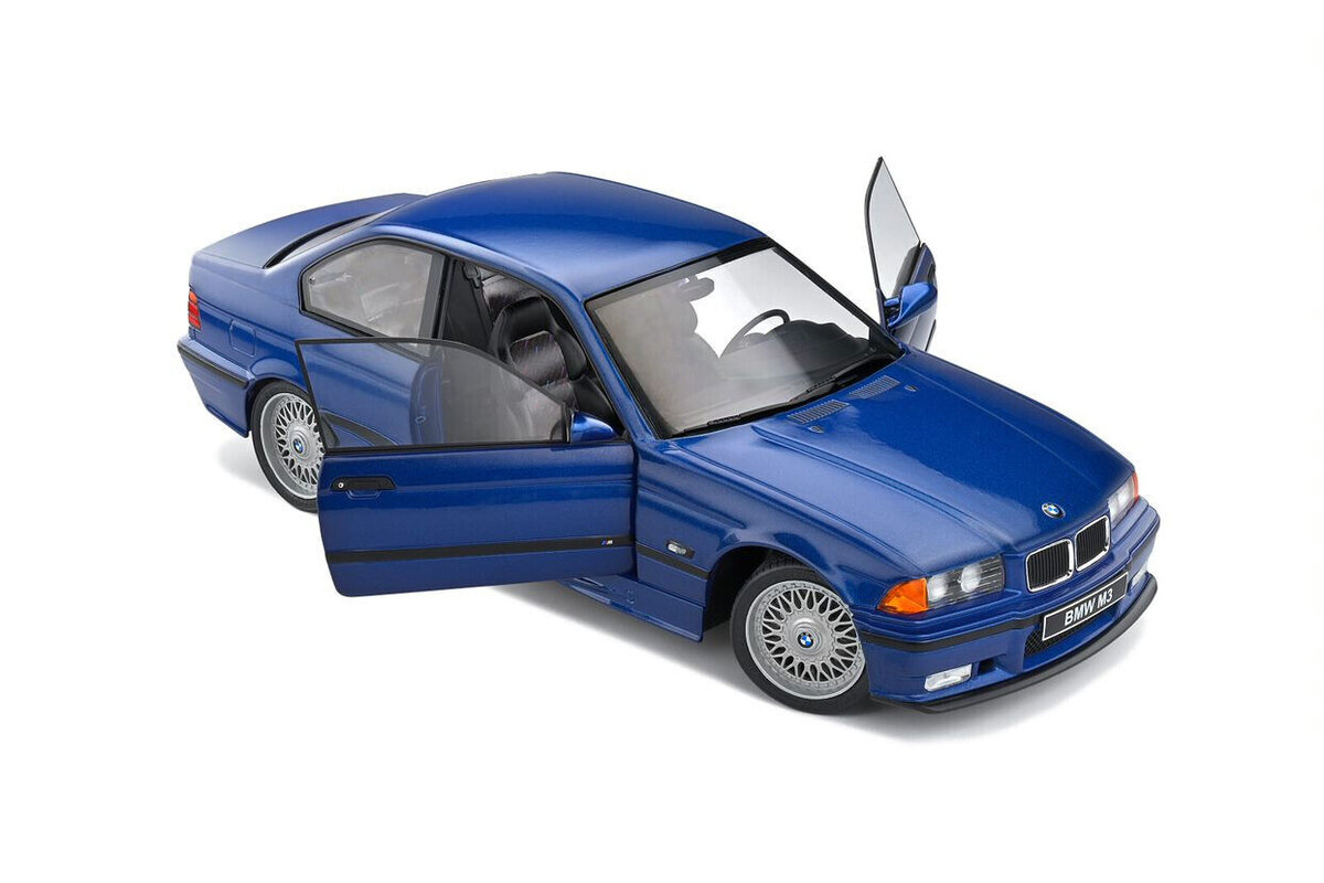 Schuco_BMW_E36_M3_Coupe_Blau_1:18_421182040, Coupé, Sprach, Leichtmetallfelge, Rad, Limousine