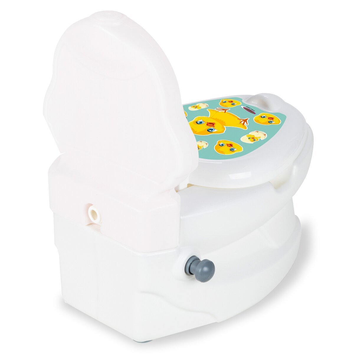 JAMARA Meine kleine Toilette Küken mit Spülsound und Toilettenpapierhalter ab 18 Monaten