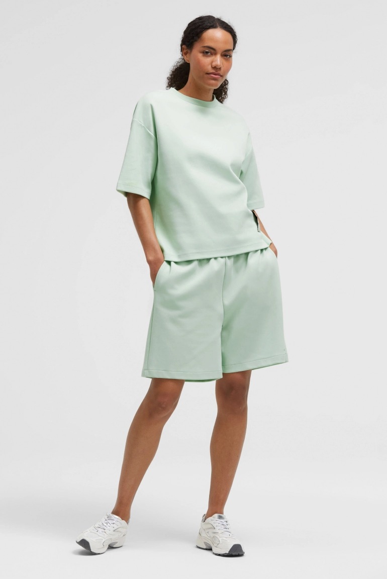 SENSES Sweatshorts PAL:MAS aus Interlock pastel lime SENSES Sweatshorts PAL:MAS aus Interlock pastel lime