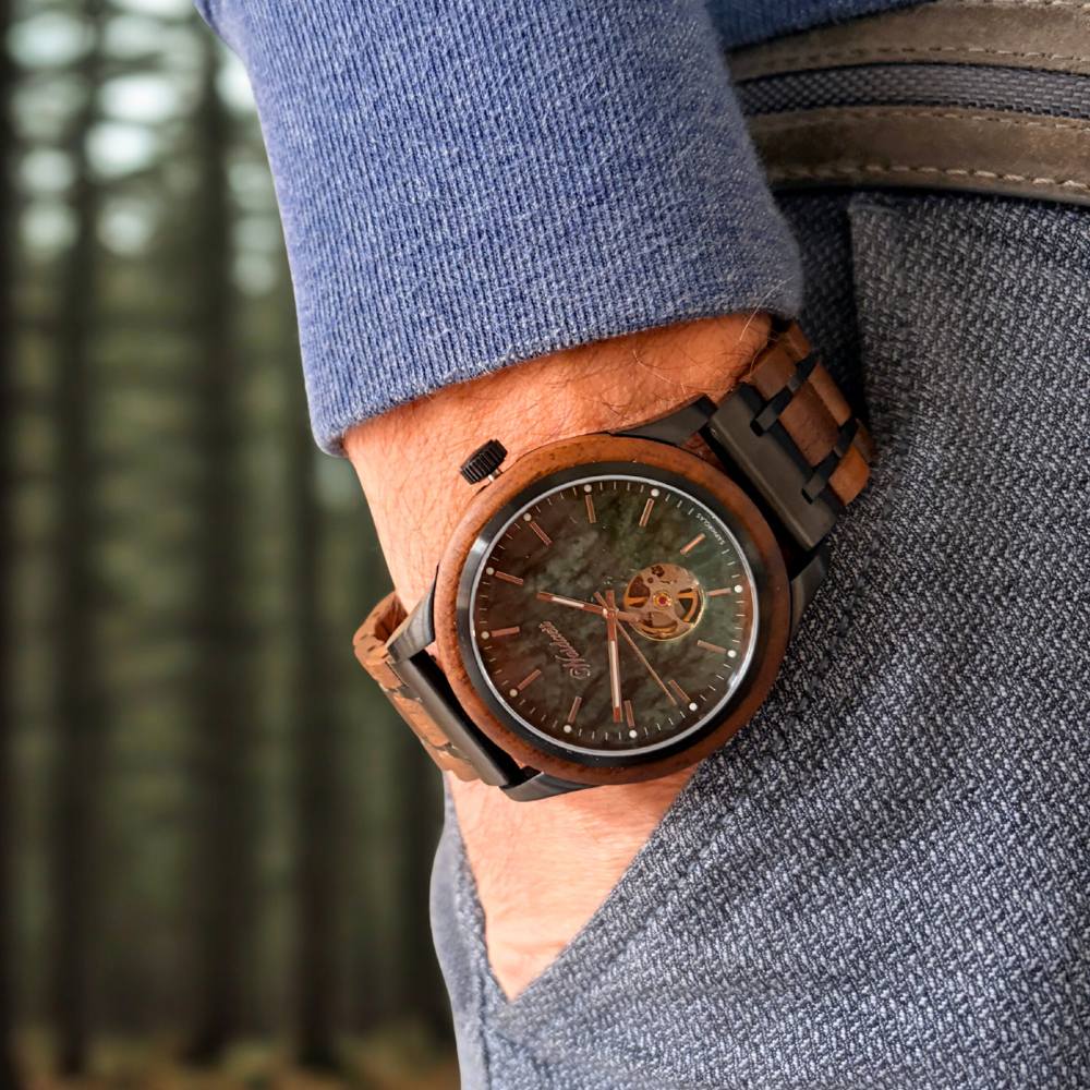 WAIDZEIT WA01W Herrenuhr Waldlich Automatik Walnuss WAIDZEIT WA01W Herrenuhr Waldlich Automatik Walnuss