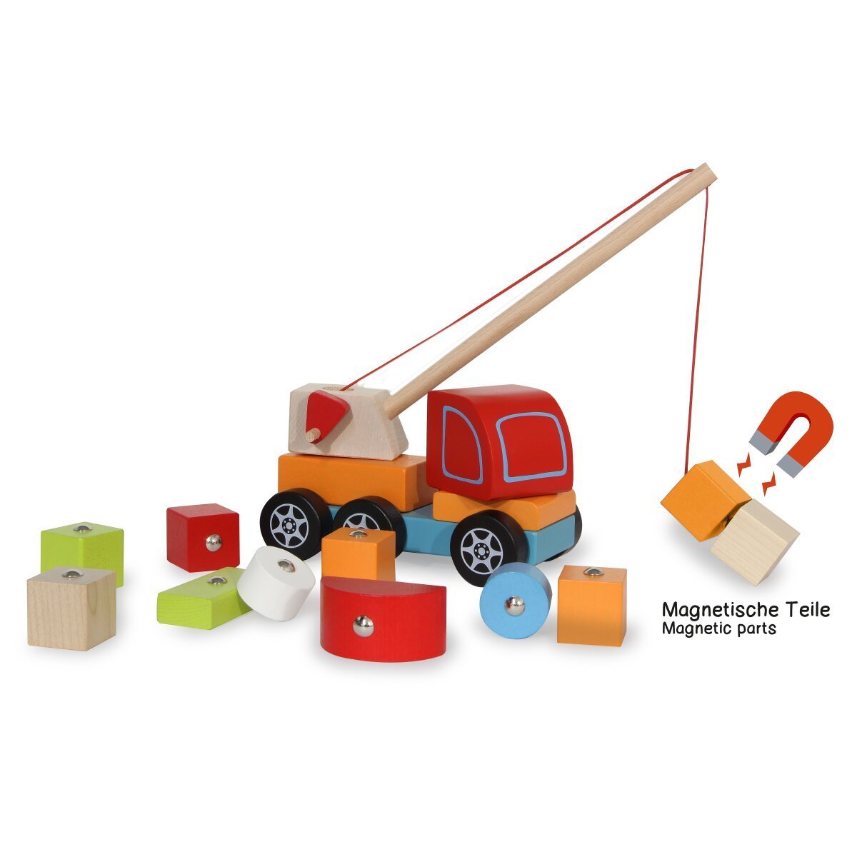 JAMARA Holzspielzeug Kidiwood Steckspiel Mobilkran 14tlg. ab 3 Jahren JAMARA Holzspielzeug Kidiwood Steckspiel Mobilkran 14tlg. ab 3 Jahren