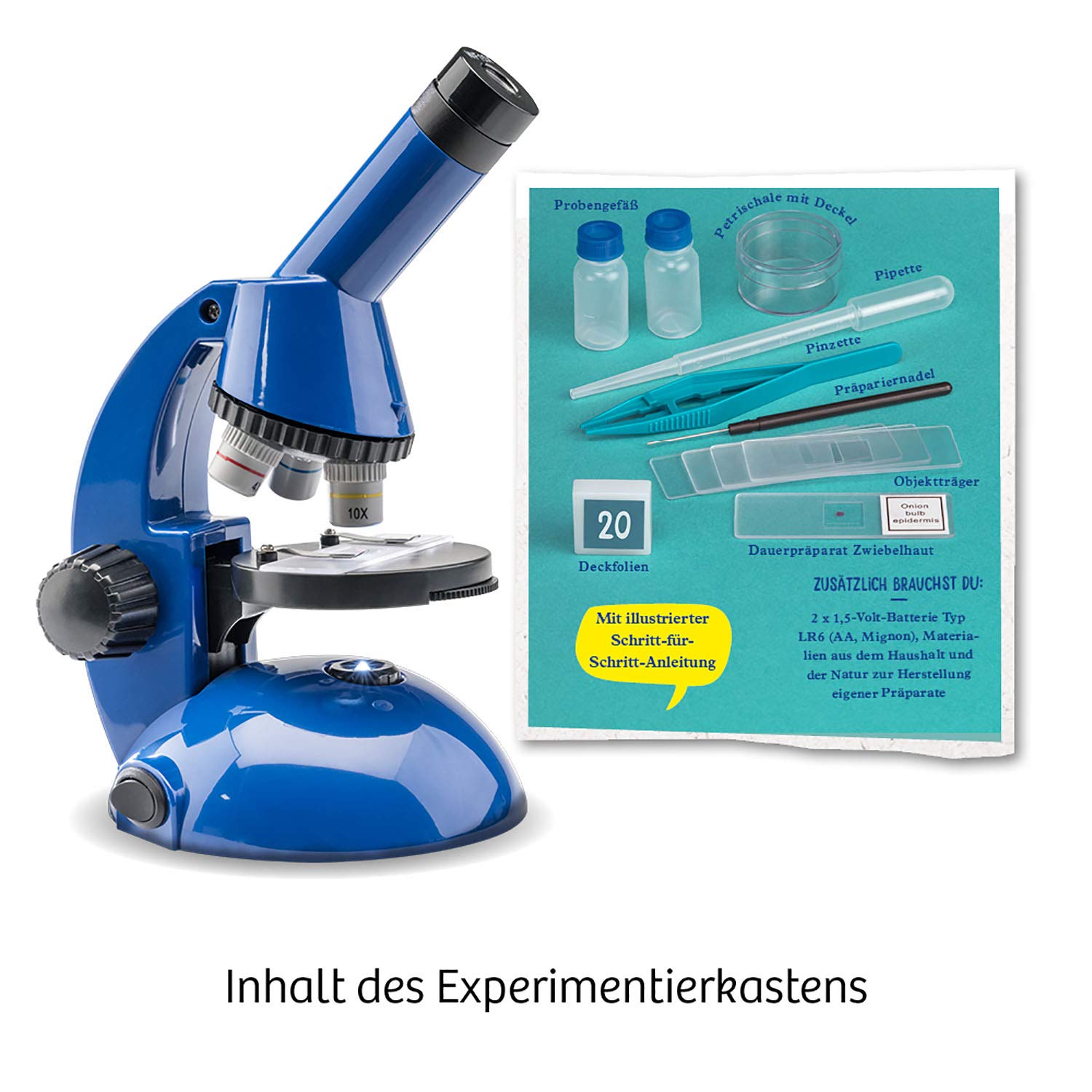 Kosmos Entdecker-Mikroskop - Spannendes Mikroskopie-Set Für Junge Naturforscher Ab 8 Jahren 636050 Mikroskop