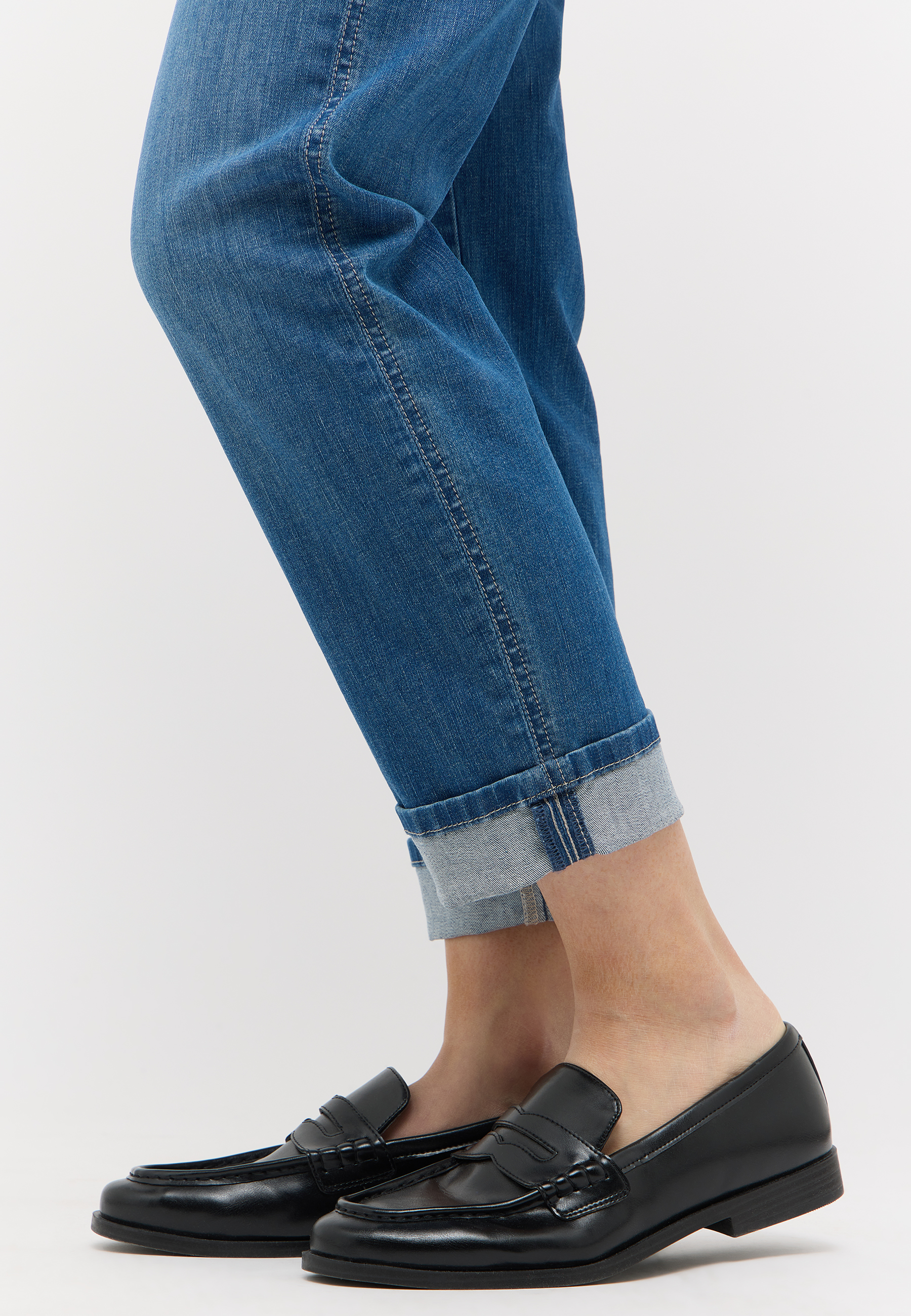 ANGELS 346810930B Damen Jeans Darleen Turn Up 7/8 Straight Fit - Blau - 6