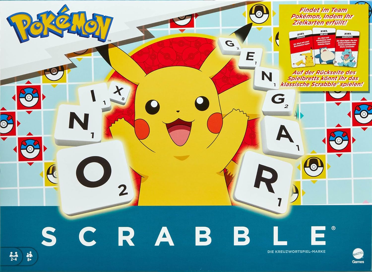 Scrabble Pokemon Das ultimative Wortspiel für Pokemon-Fans Deutsch HXT28 Visitenkarte, Papier, Text