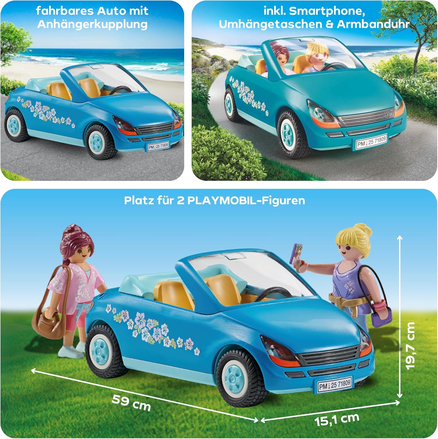 PLAYMOBIL 71809 Cabrioausflug Person, Auto, Transport, Fahrzeug, Werbung