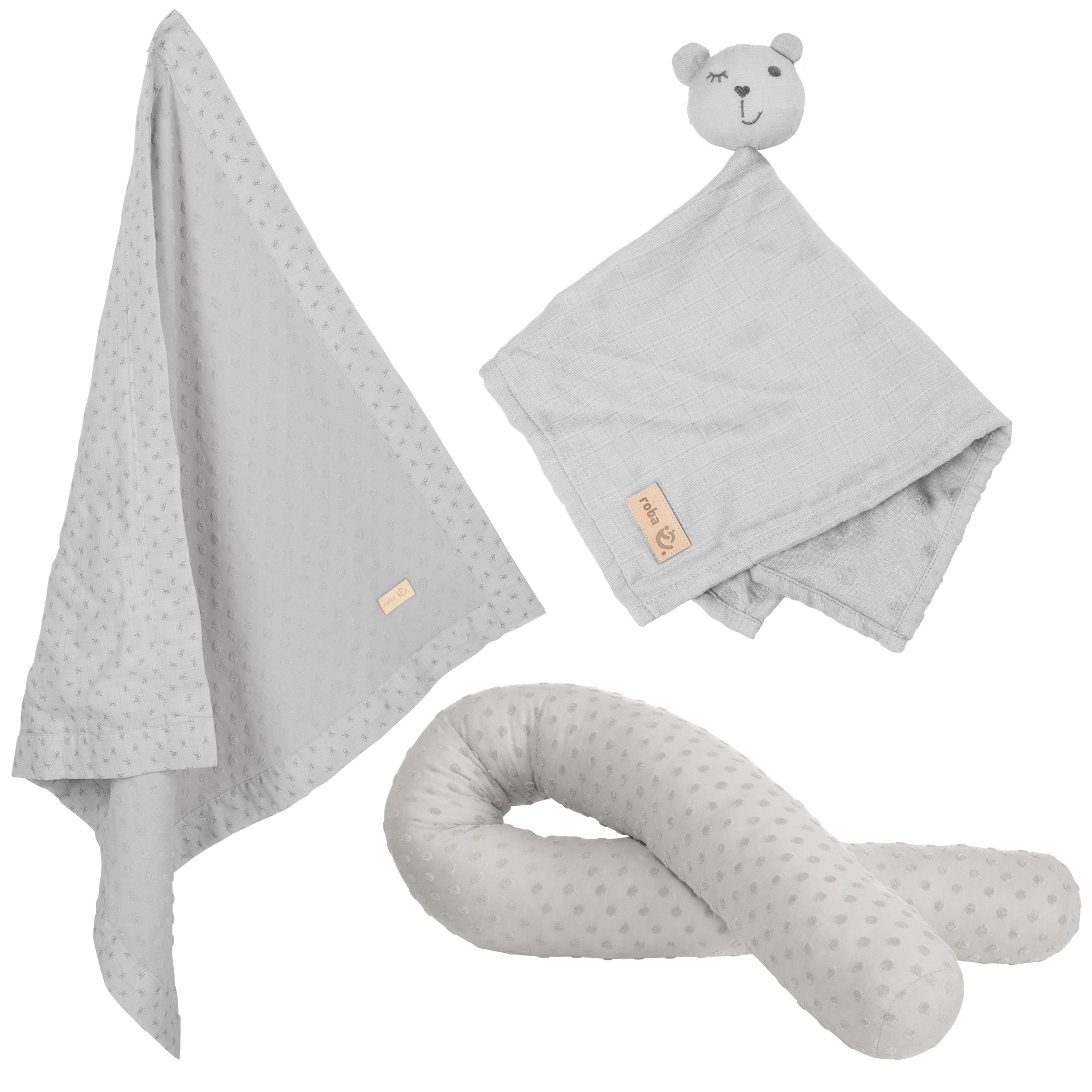 Roba 227S03T3 Geschenkset Baby Kuscheln & Spielen grau hellgrau – Heim Textilien - Bild 1 Roba 227S03T3 Geschenkset Baby Kuscheln & Spielen grau hellgrau – Heim Textilien - hellgrau - Heim Textilien - Produktbild 1