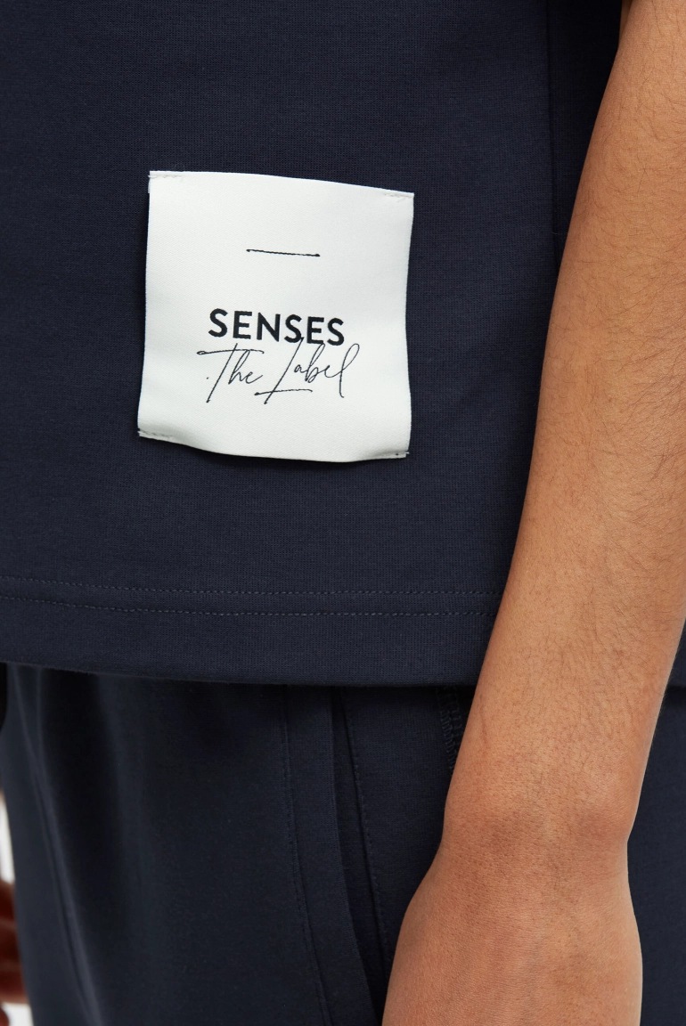 SENSES Kurzarm-Sweatshirt SA:LINE aus Interlock night navy SENSES Kurzarm-Sweatshirt SA:LINE aus Interlock night navy