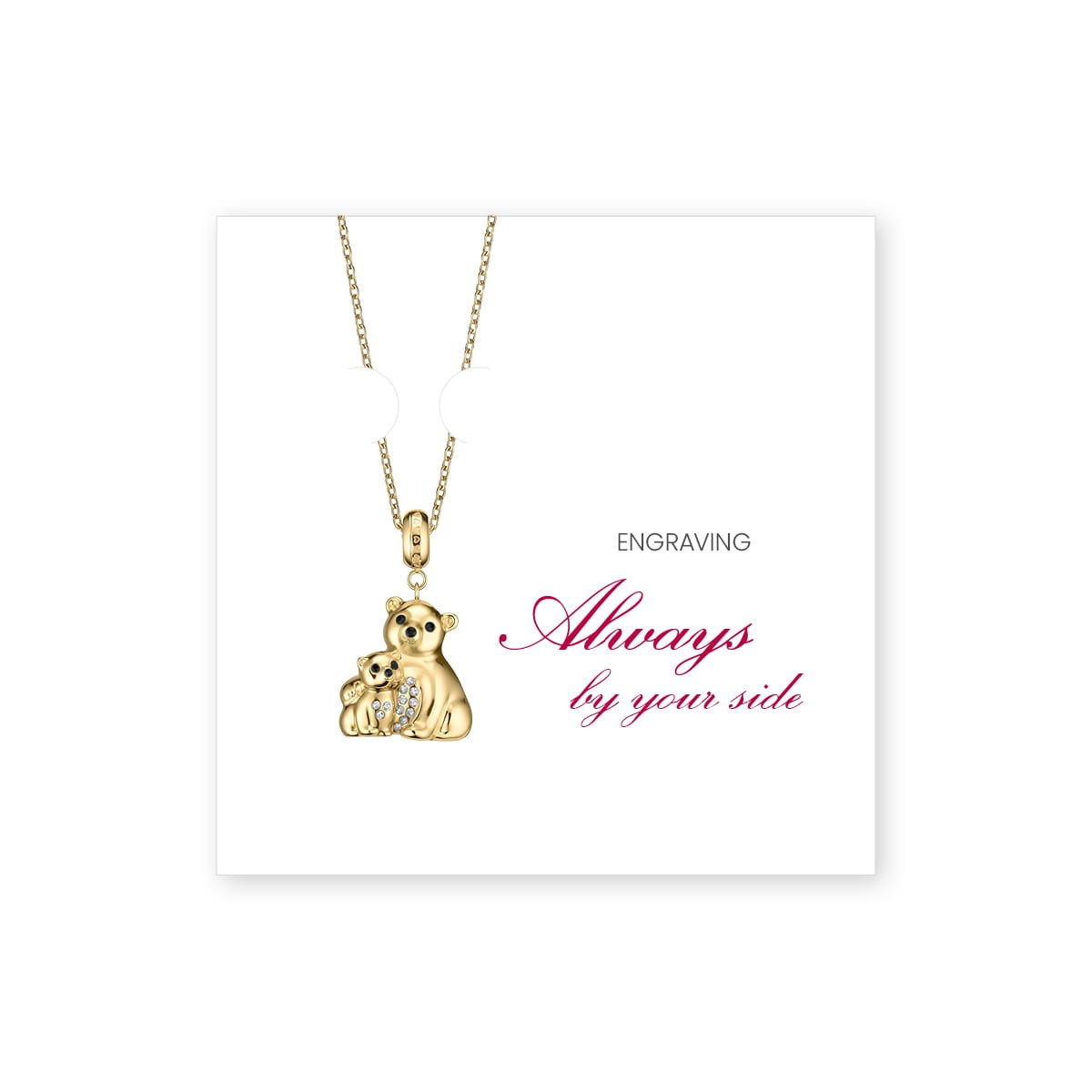 Bering PolarBearMomSet-2 Kette, Damen, Polar Bär Mom Set 2, Gold