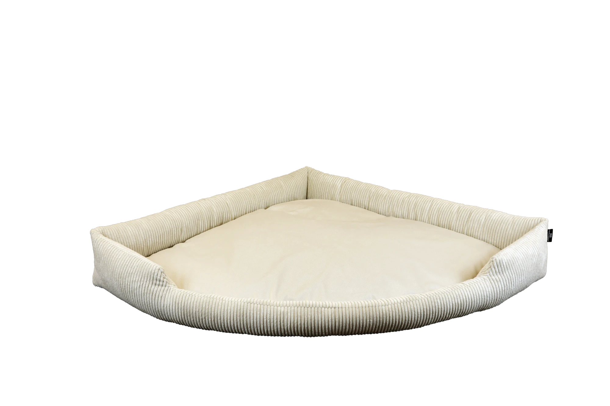 Rohrschneider RS 22336 Eck-Kuschelsofa Tabby Cord – Sofa mit Wendekissen GR.3 Beige