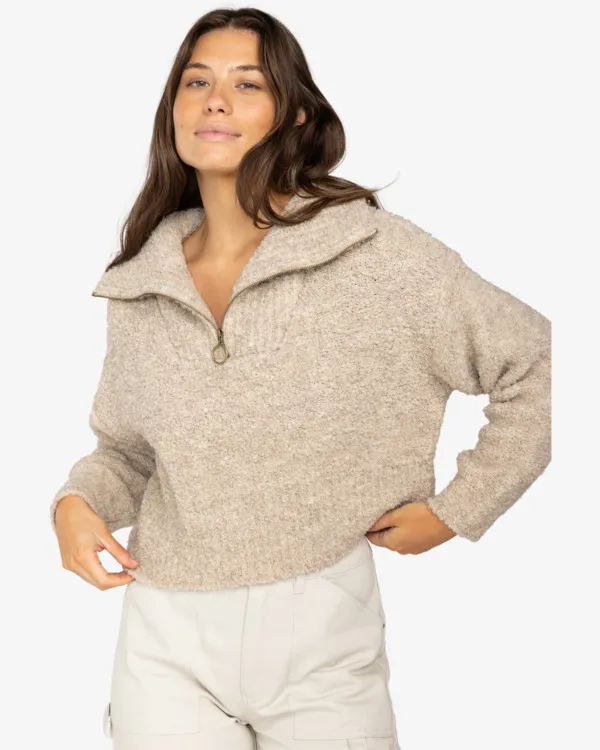 Billabong, Pullover, Damen, Zipper, Beige